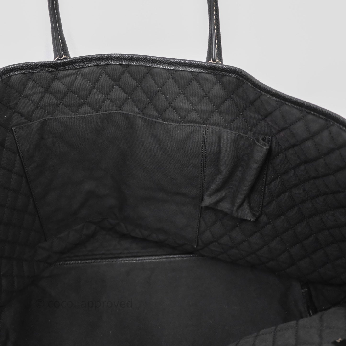 Chanel CC Print Logo Tote Bag Black