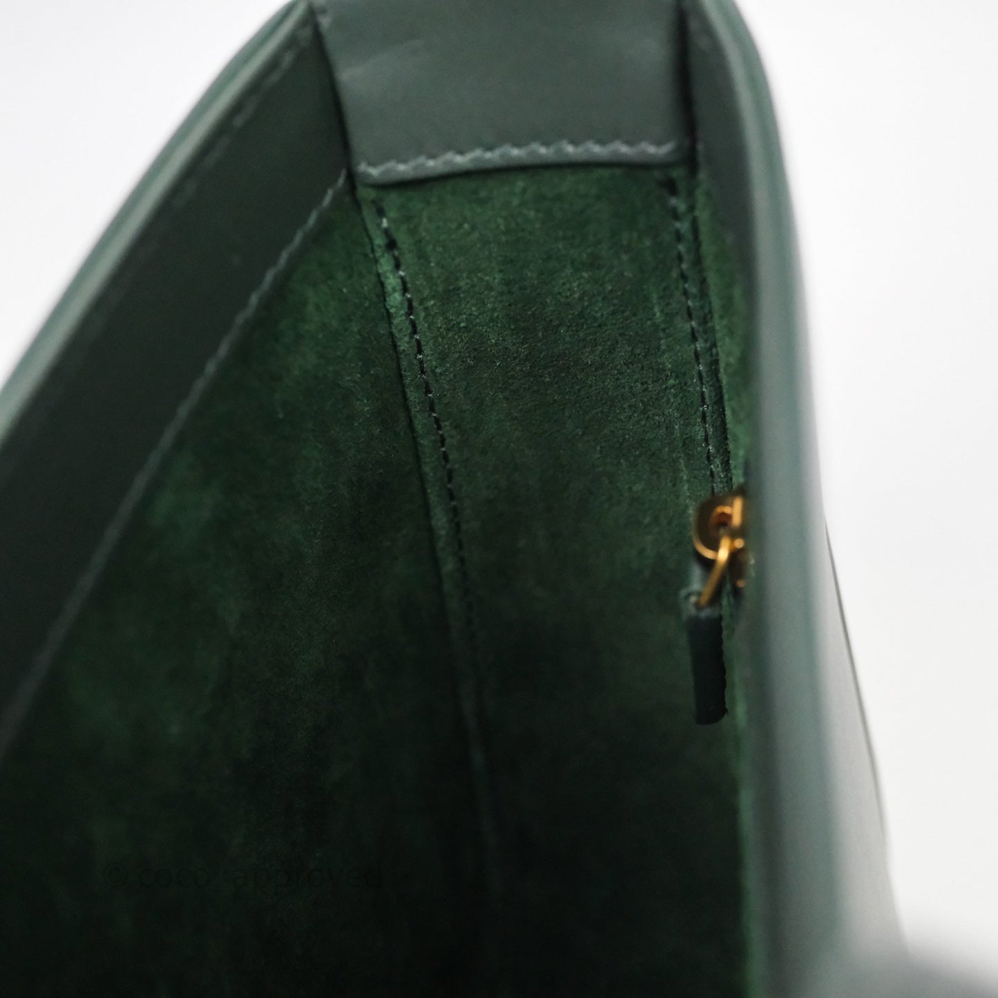 Saint Laurent ‘Le 5 a 7’ Hobo Bag Dark Green Smooth Calfskin