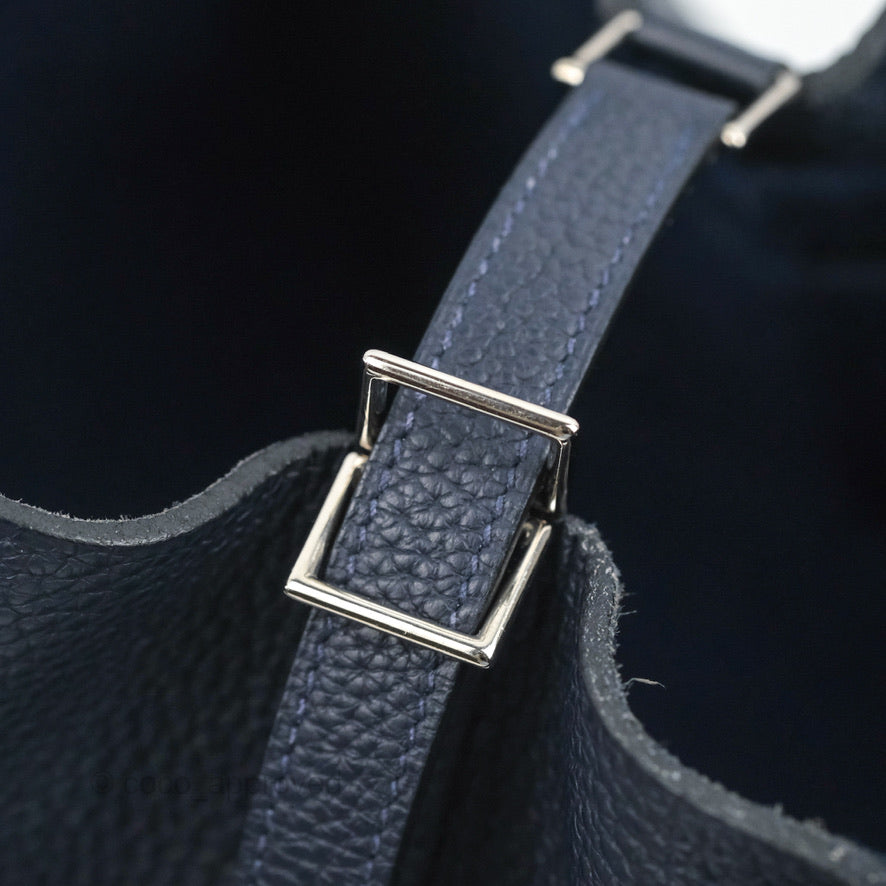 Hermès Picotin 22 Bleu Nuit 2Z Clemence Palladium Hardware