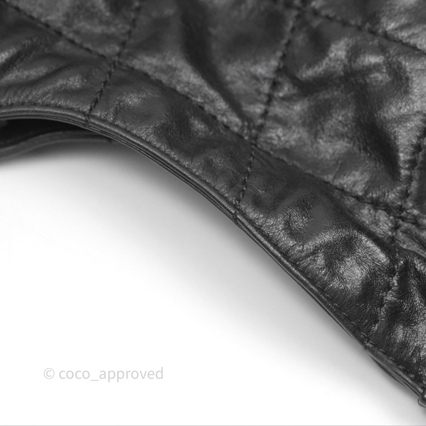 Chanel Quilted Coco Supple Hobo Black Aged Calfskin Ruthenium Hardware