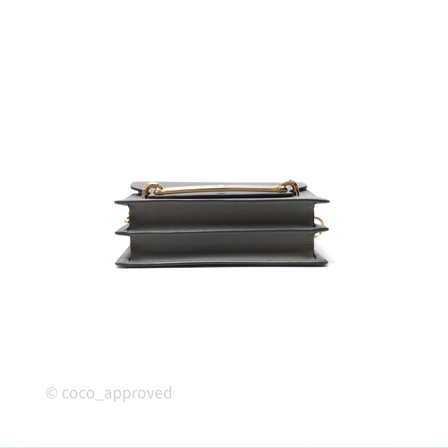 Hermès Roulis Mini 18 Gris Meyer 0L Evercolor Permabrass Hardware