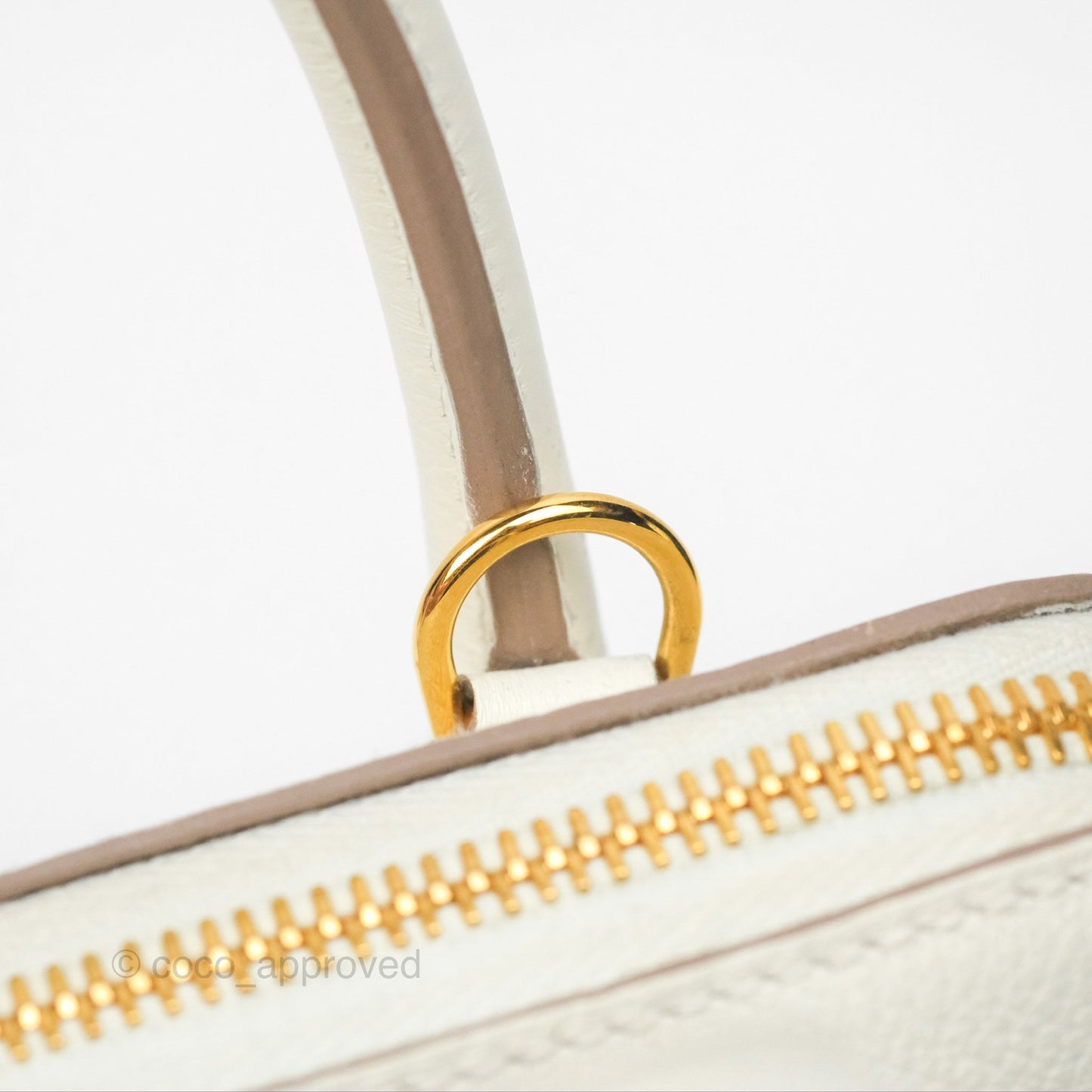 Hermès Bolide 1923 25 Mushroom 0T/Biscuit 48 Evercolor Gold Hardware
