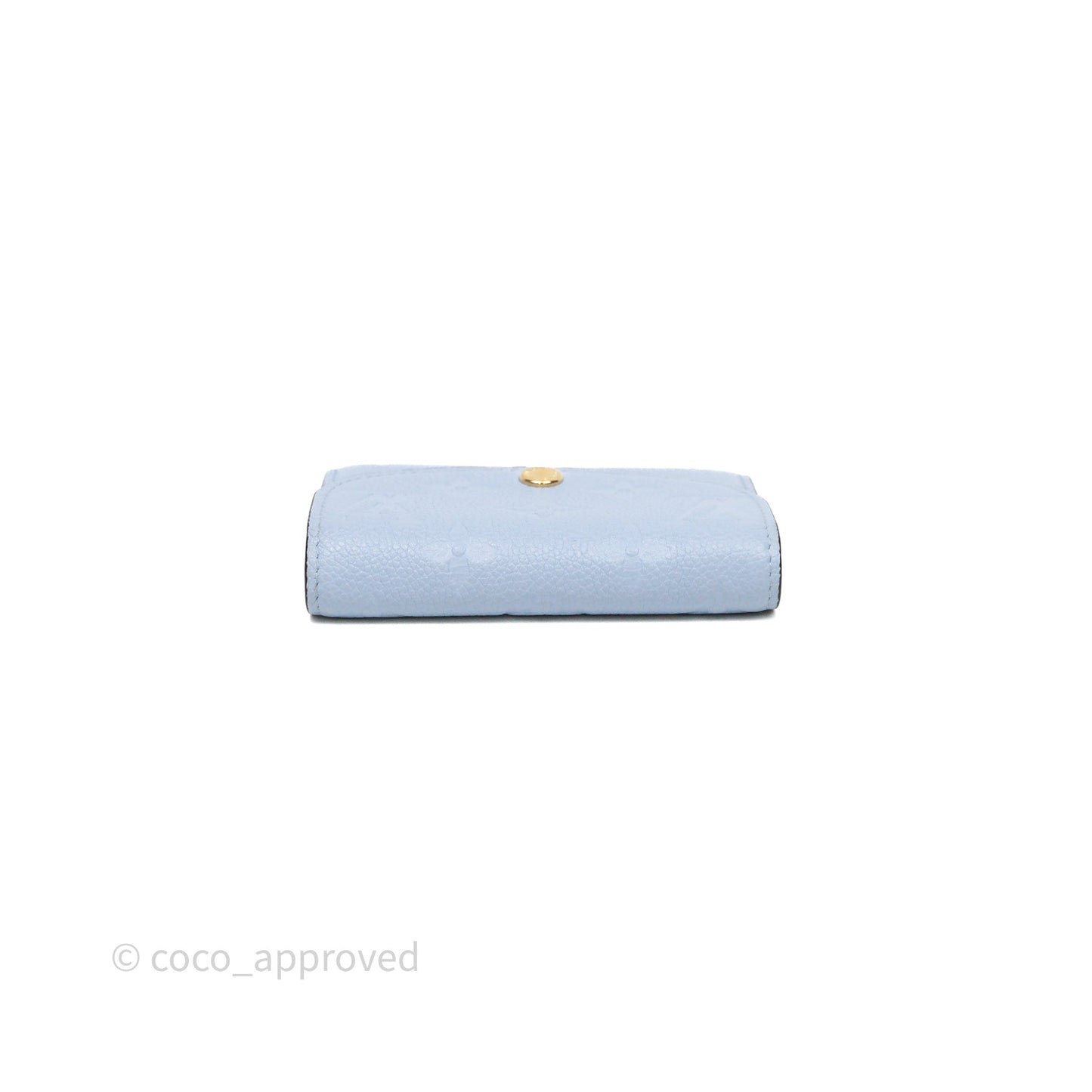 Louis Vuitton Rosali Coin Purse Empreinte Bleu Nuage Gold Hardware