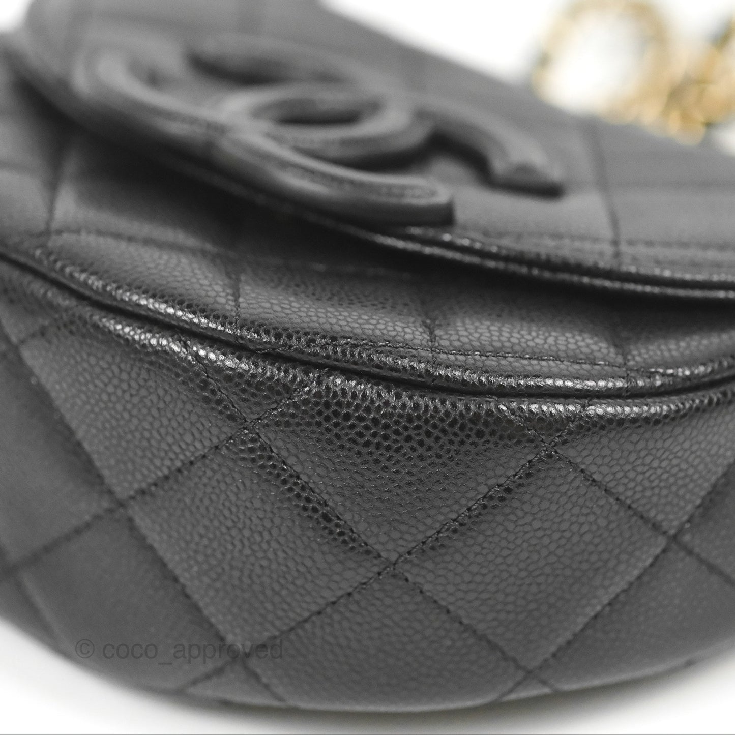 Chanel Mini Messenger Black Caviar Bag 23P