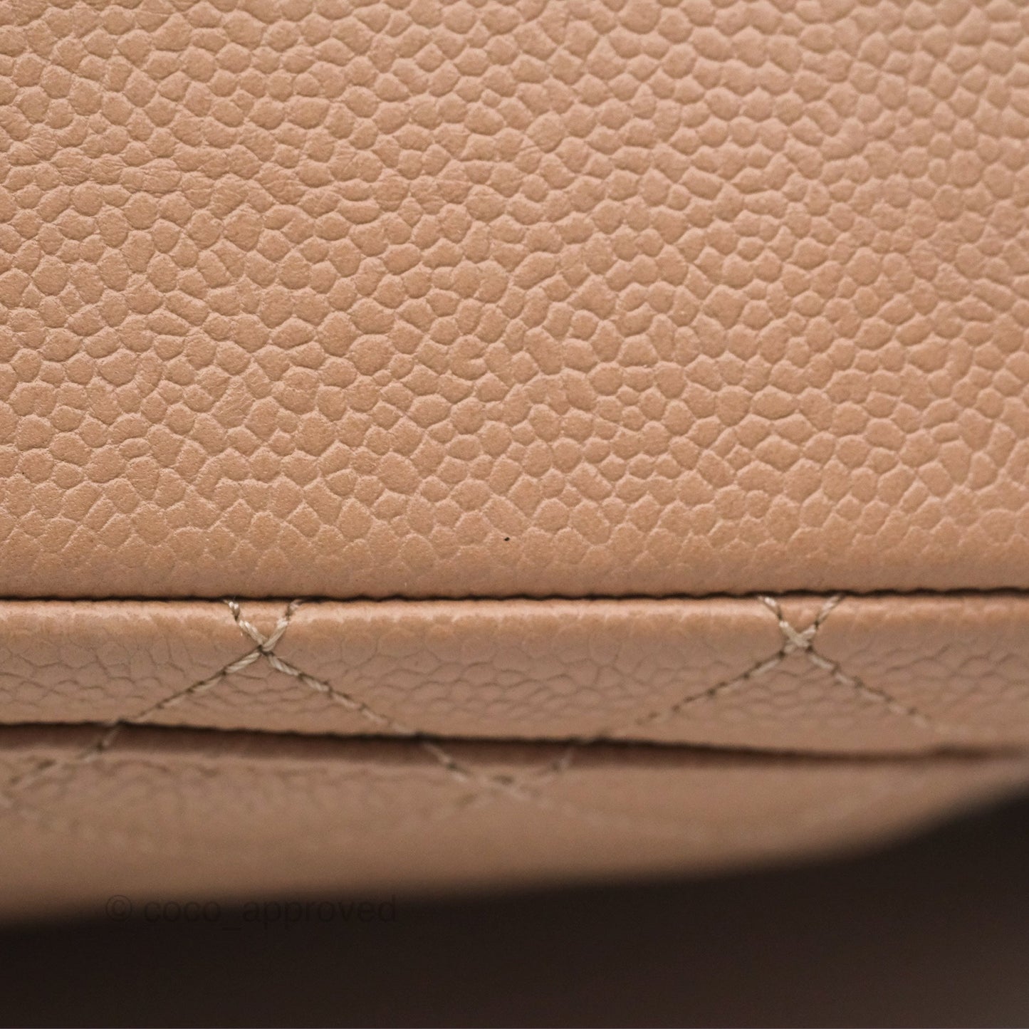 Chanel Quilted Medium CC Filigree Flap Beige Black Caviar