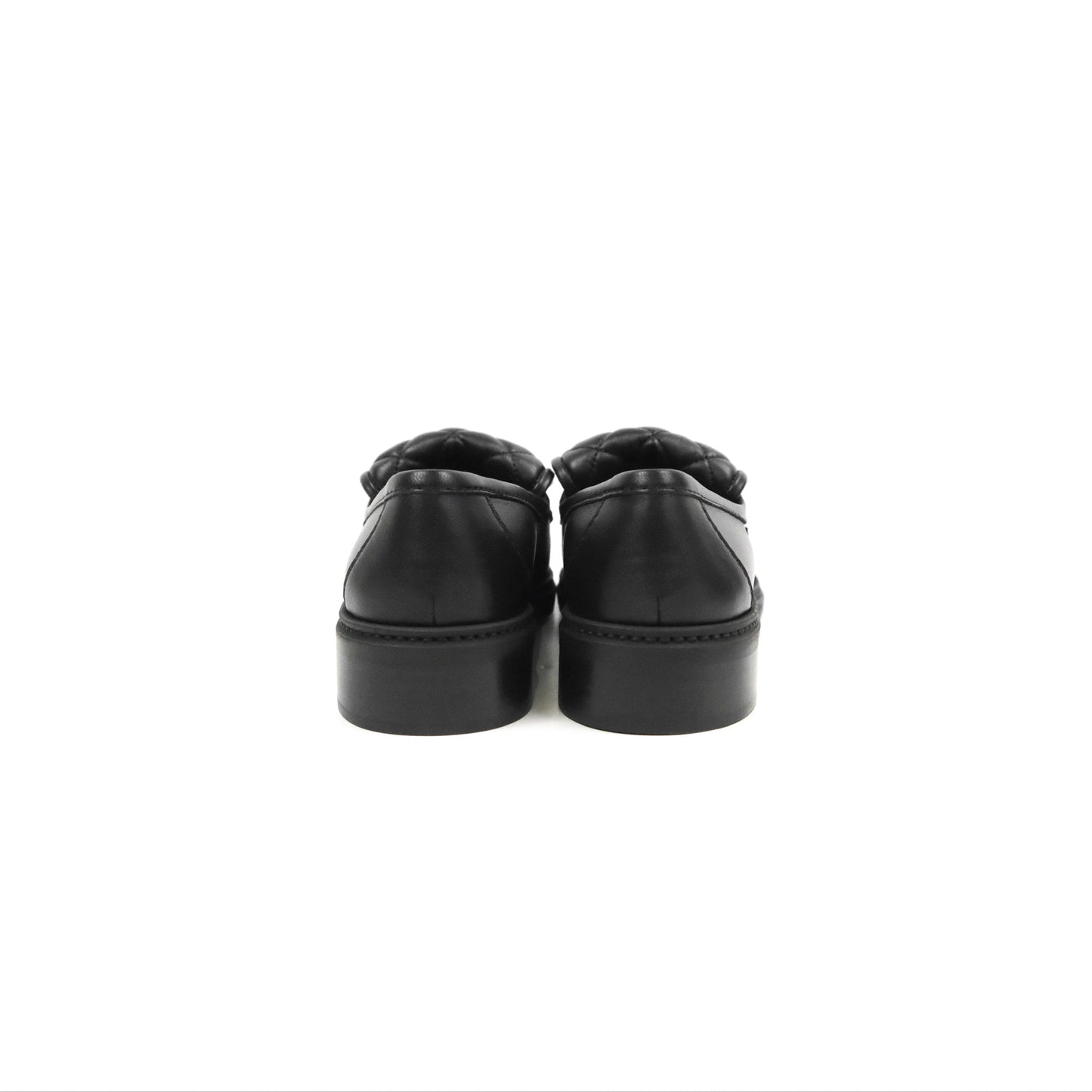Chanel CC Turnlock Loafers Quilted Black Calfskin Gold Hardware Size 37.5