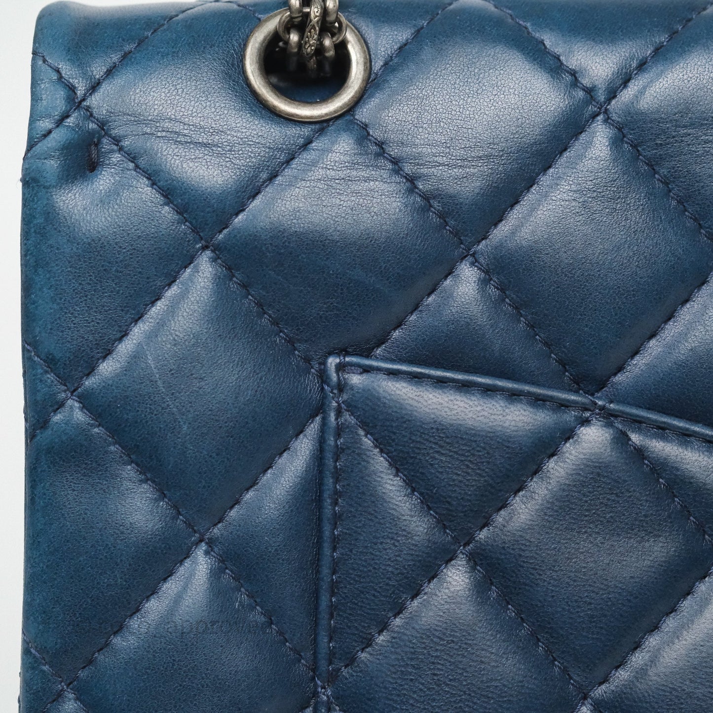 Chanel Reissue 227 Quilted Navy Lambskin Ruthenium Hardware