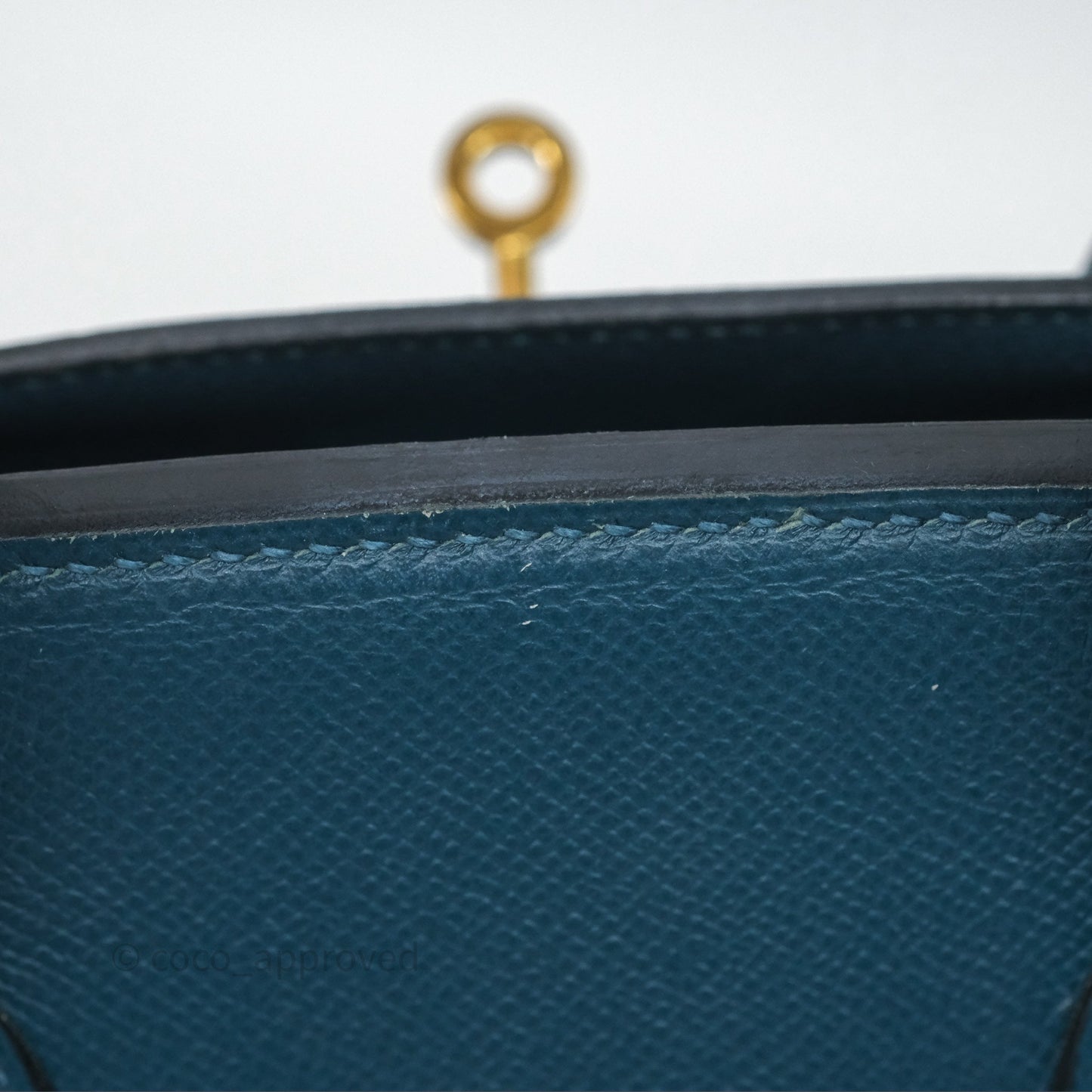 Hermès Birkin 30 Retourne Bleu de Prusse 7P Epsom Gold Hardware