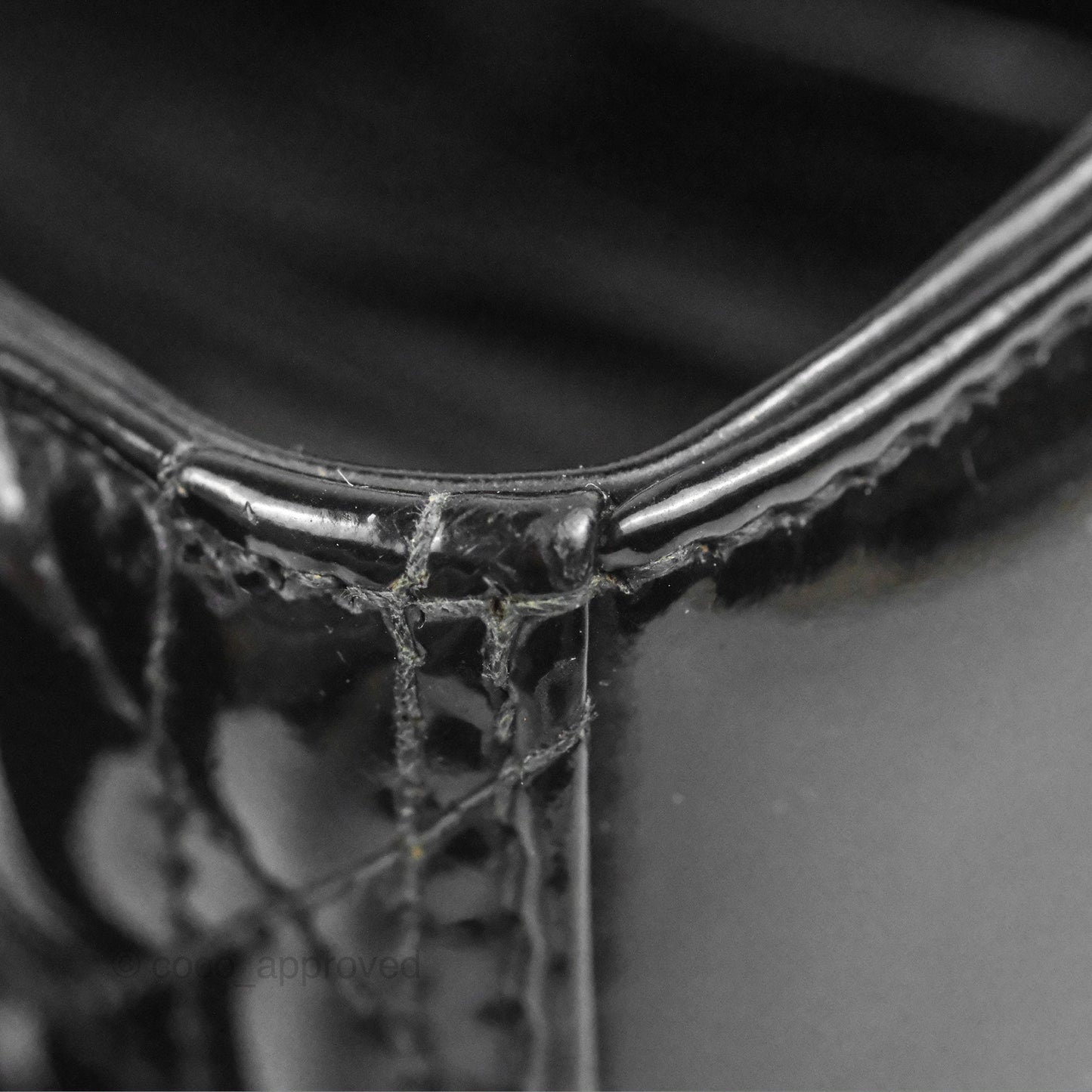 Christian Dior Medium Lady Dior Black Patent Silver Hardware