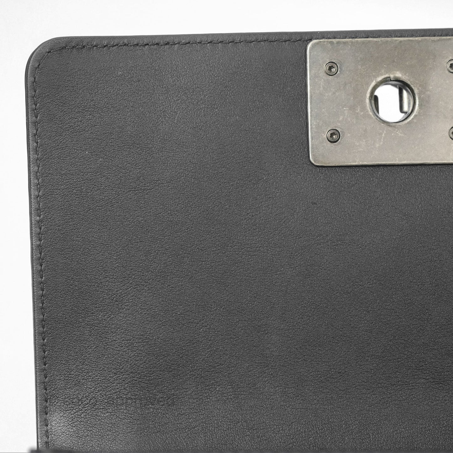 Chanel Small Boy Quilted Black Calfskin Ruthenium Hardware