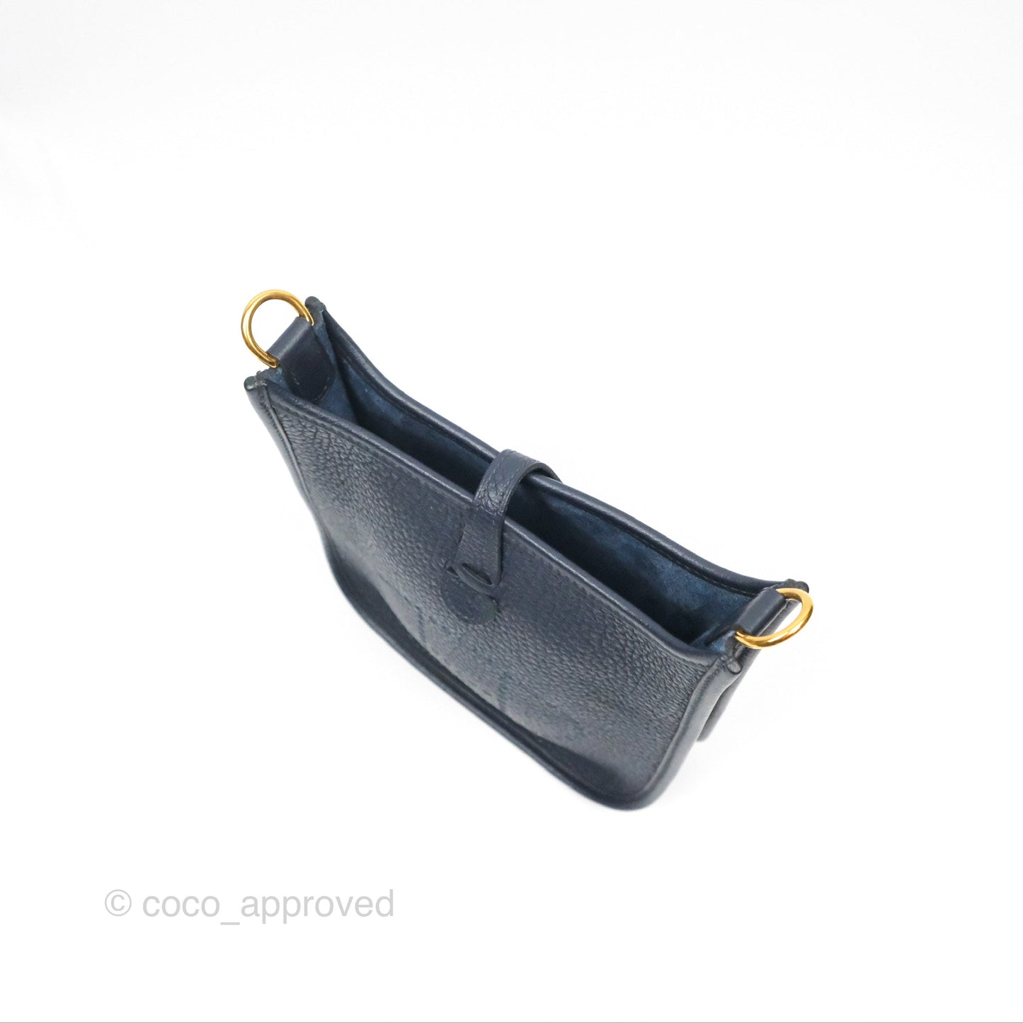 Hermès Mini Evelyne 16 Bleu Nuit 2Z Clemence Gold Hardware