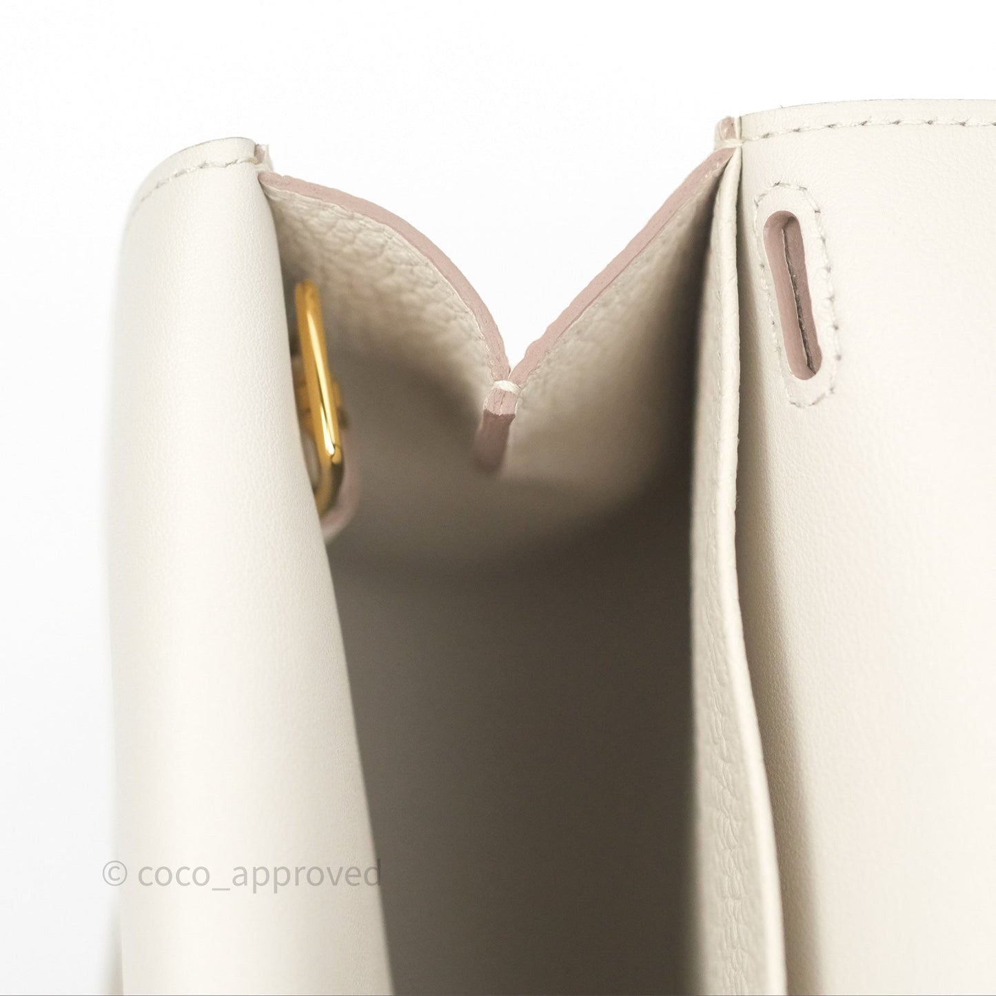 Hermès Halzan 25  Beton 8L Clemence Gold Hardware