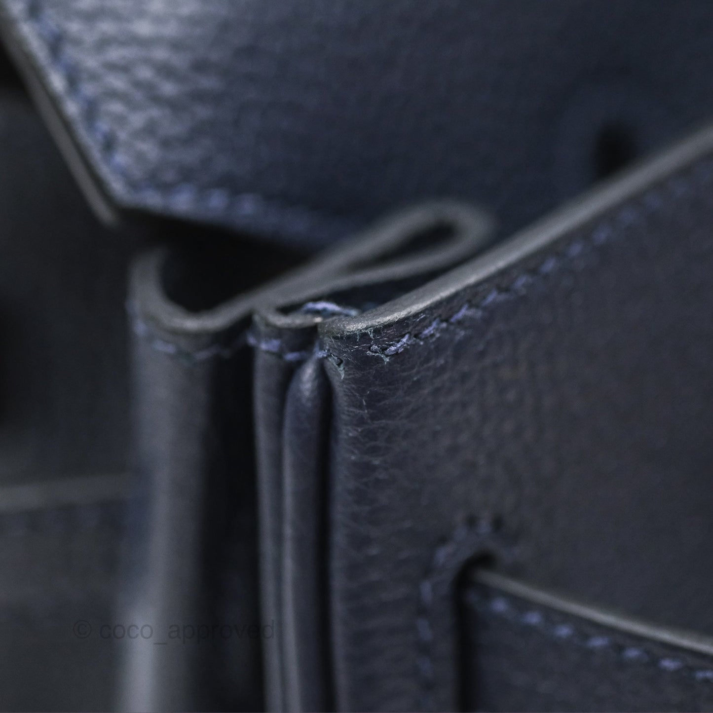 Hermès Birkin 25 Retourne Bleu Nuit 2Z Togo Gold Hardware
