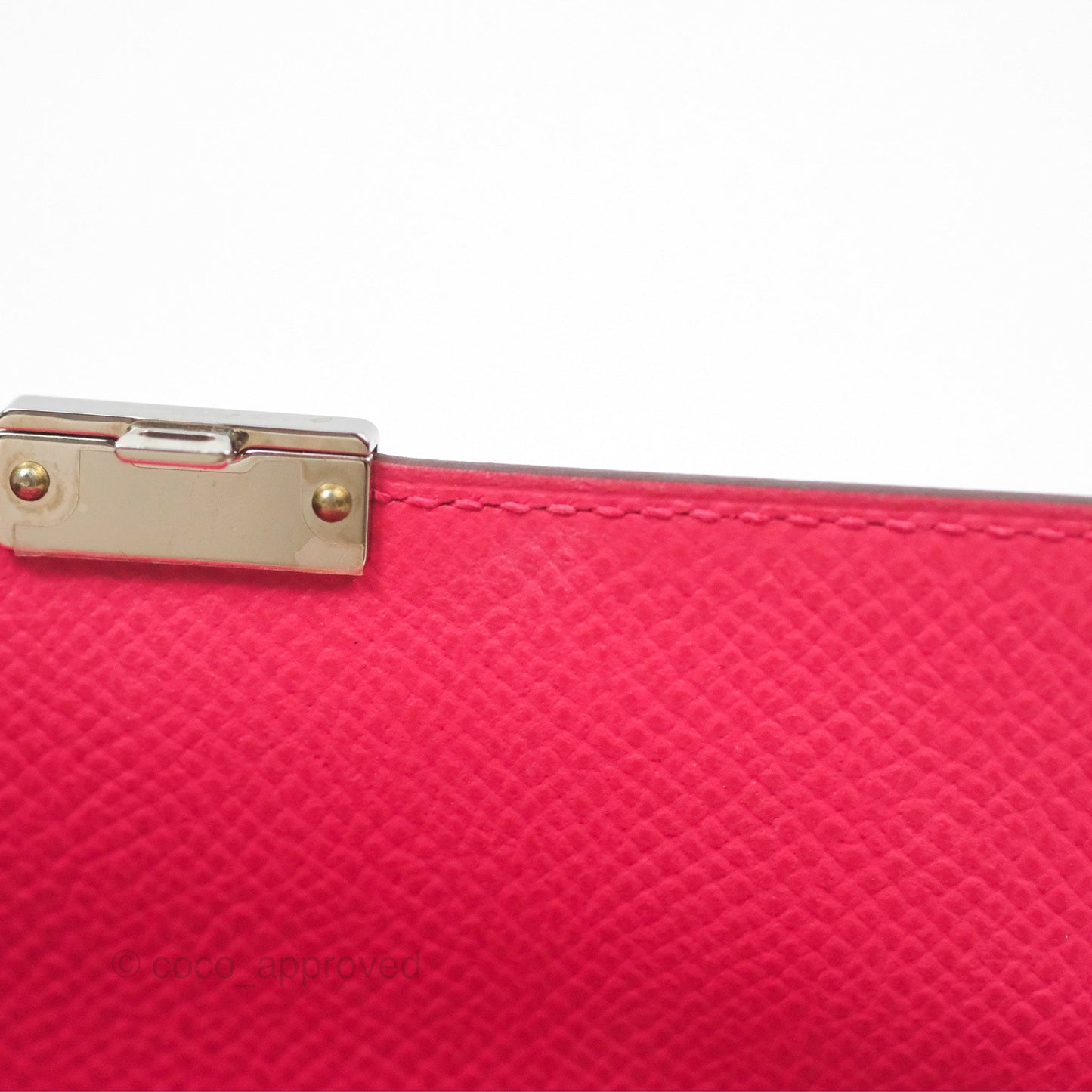 Hermès Clic 16 Wallet On Chain Rose Extreme Epsom Palladium Hardware