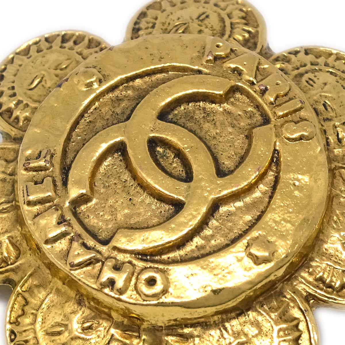 Chanel Flower Earrings Clip-On Gold 2872/28
