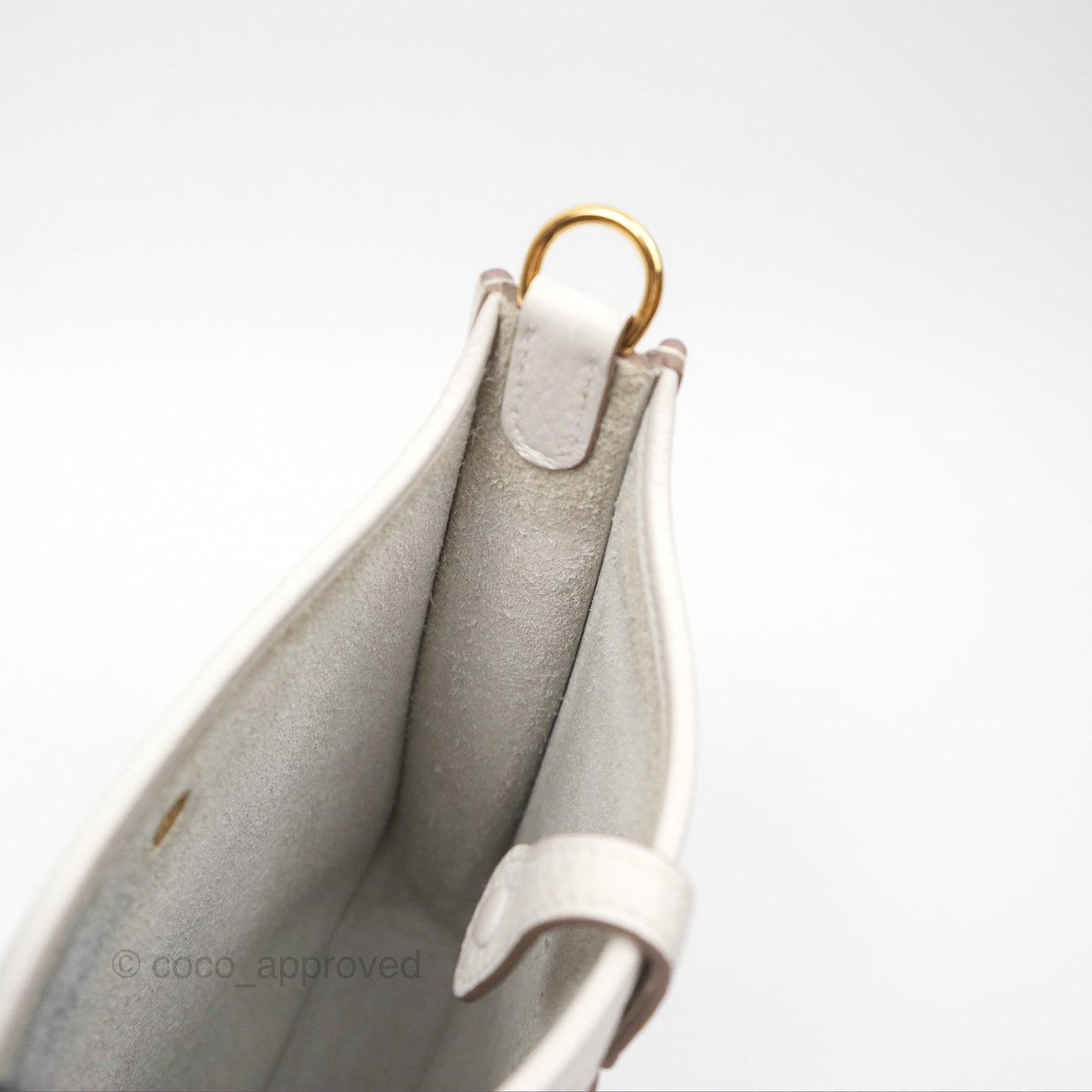 Hermès Mini Evelyne 16 Gris Pale M4 Clemence Gold Hardware