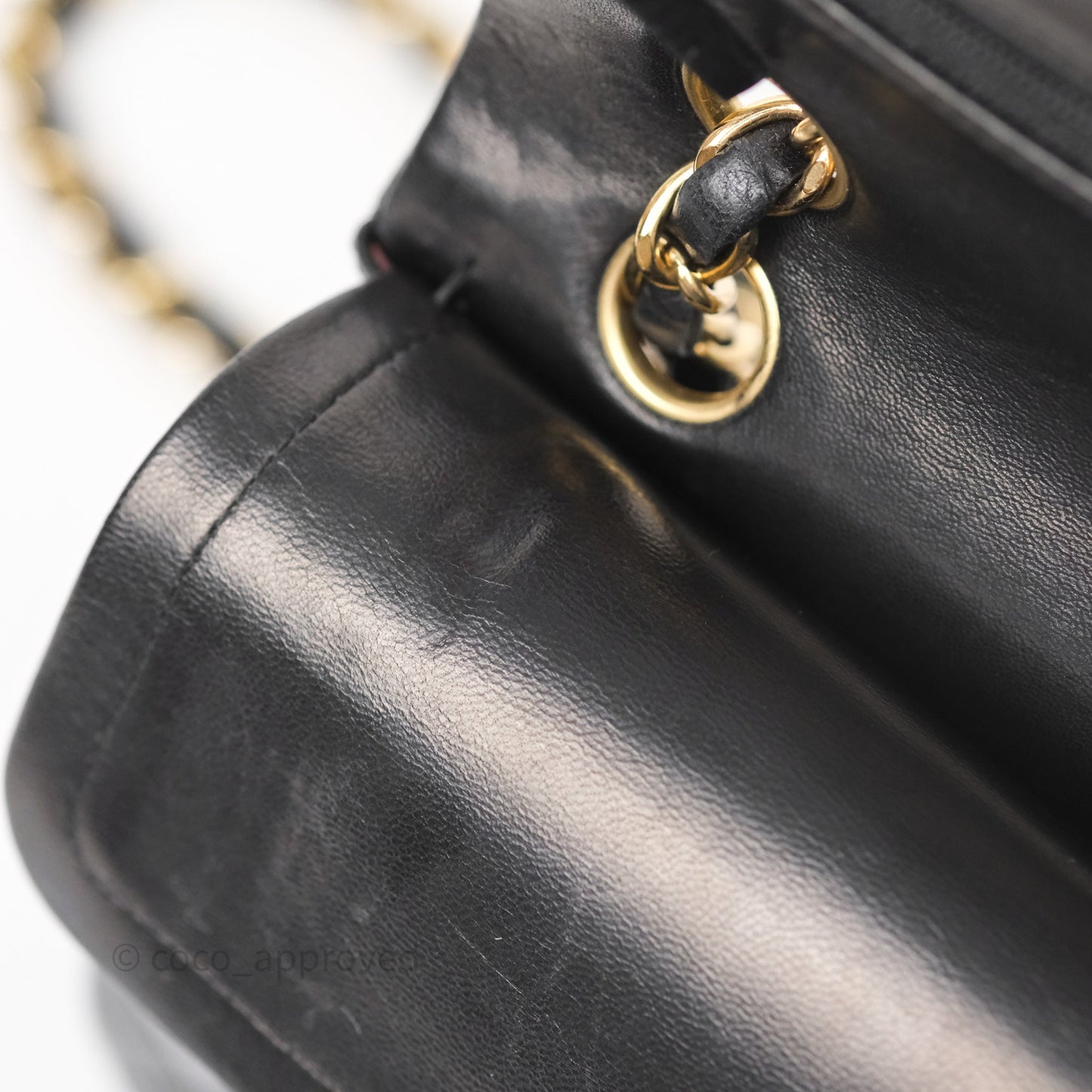 Chanel Small Classic Flap Quilted Black Lambskin Gold Hardware