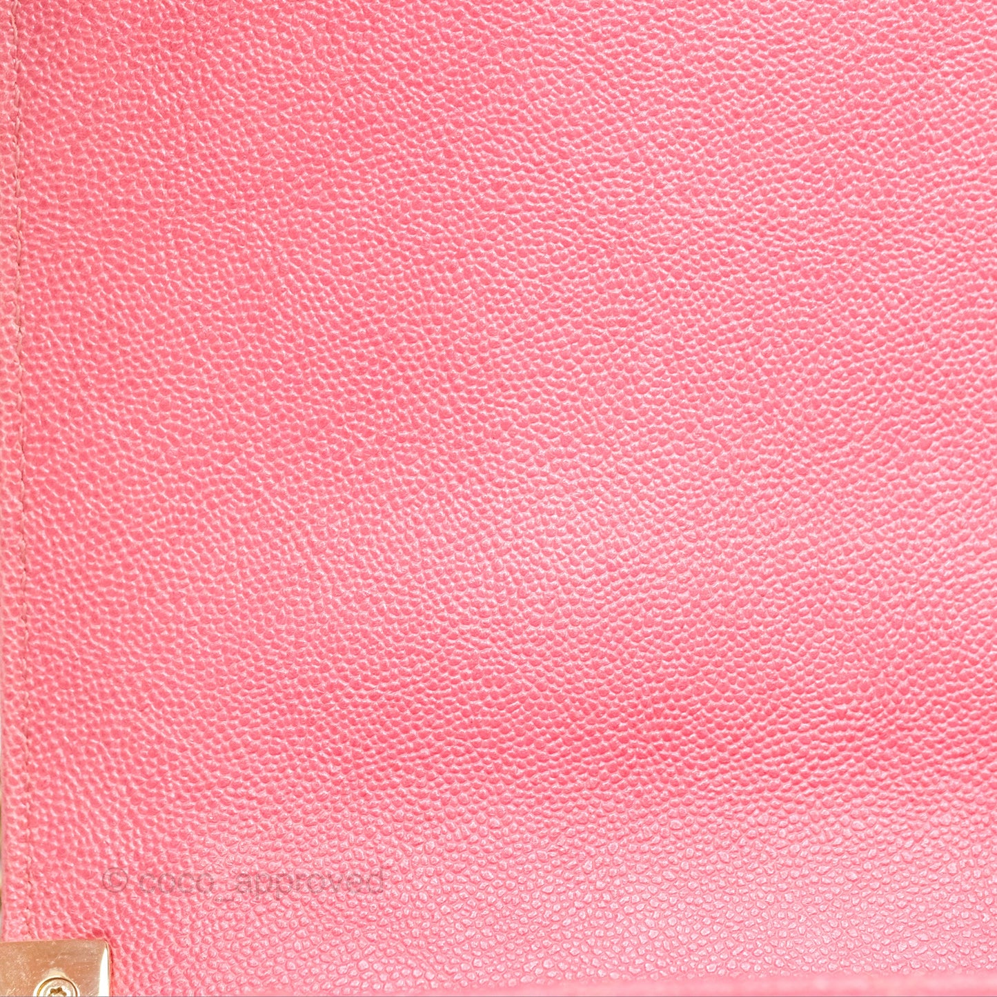 Chanel Quilted North South Boy Flap Iridescent Pink Caviar Gold Hardware