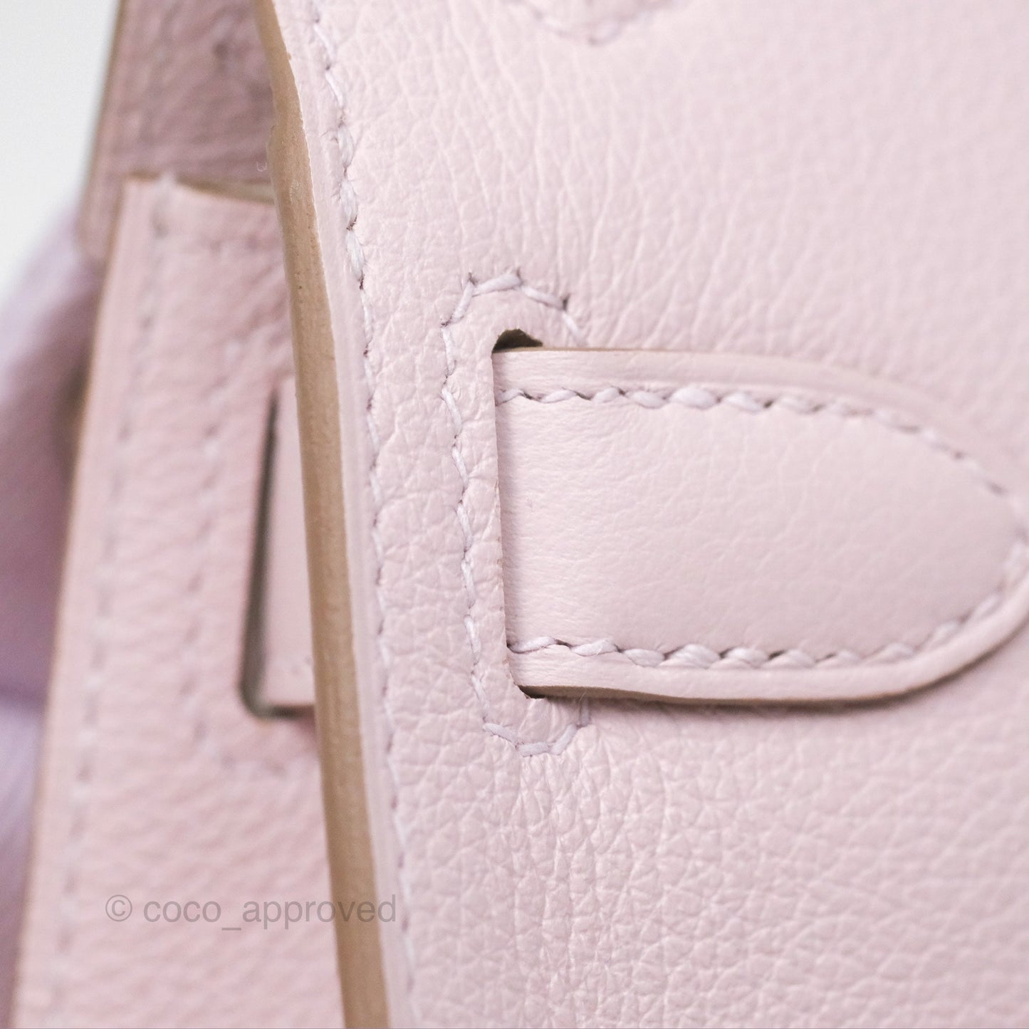 Hermès Mini Jypsiere Mauve Pale Evercolor Palladium Hardware