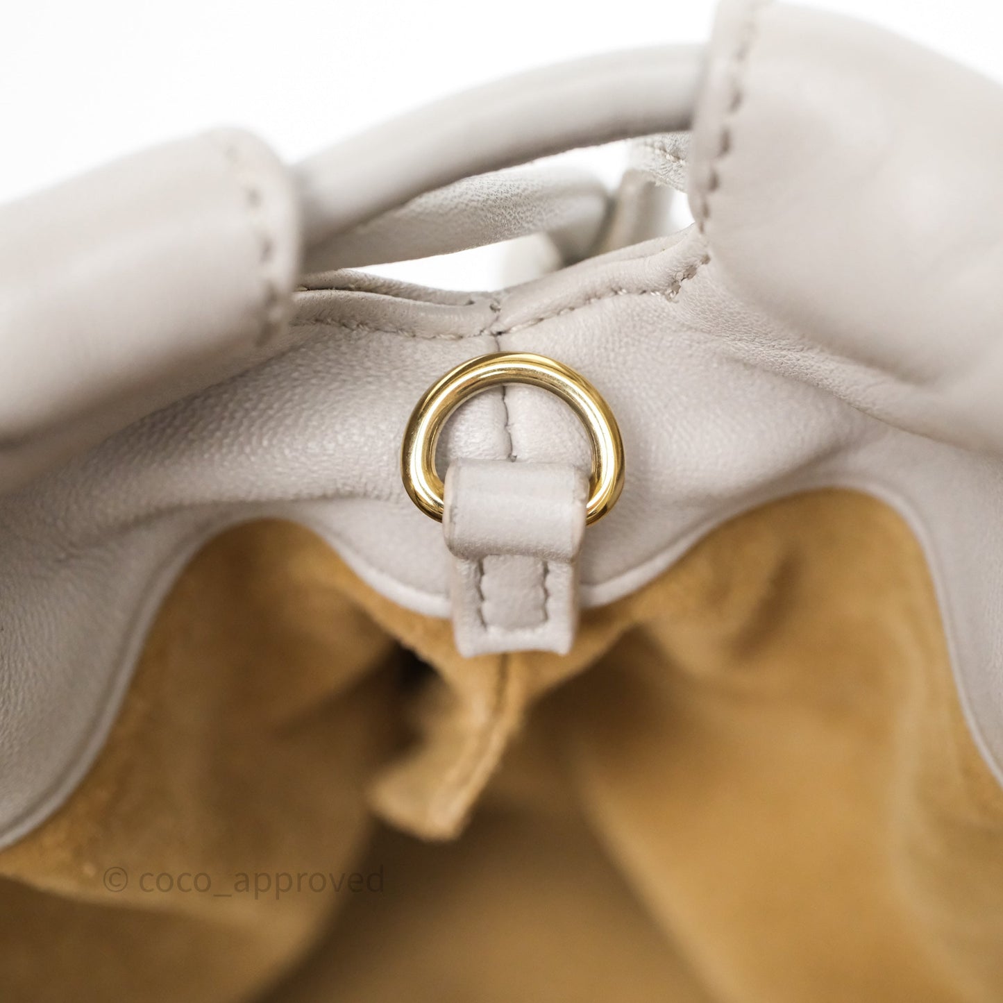 Loewe Medium Flamenco Purse in Mellow Nappa Lambskin Shell Grey