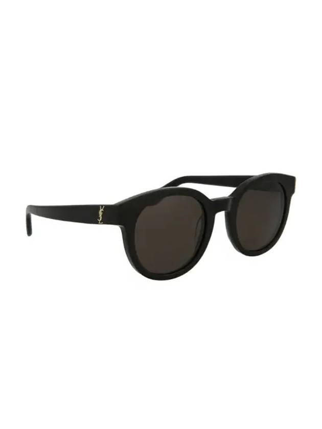 Luxury Saint Laurent Eyewear Gold Round Frame Sunglasses Black