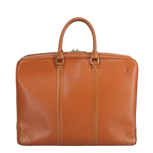 LOUIS VUITTON Epi Porte Documents Voyage Bag Zipangu Gold M54478 LV 98805