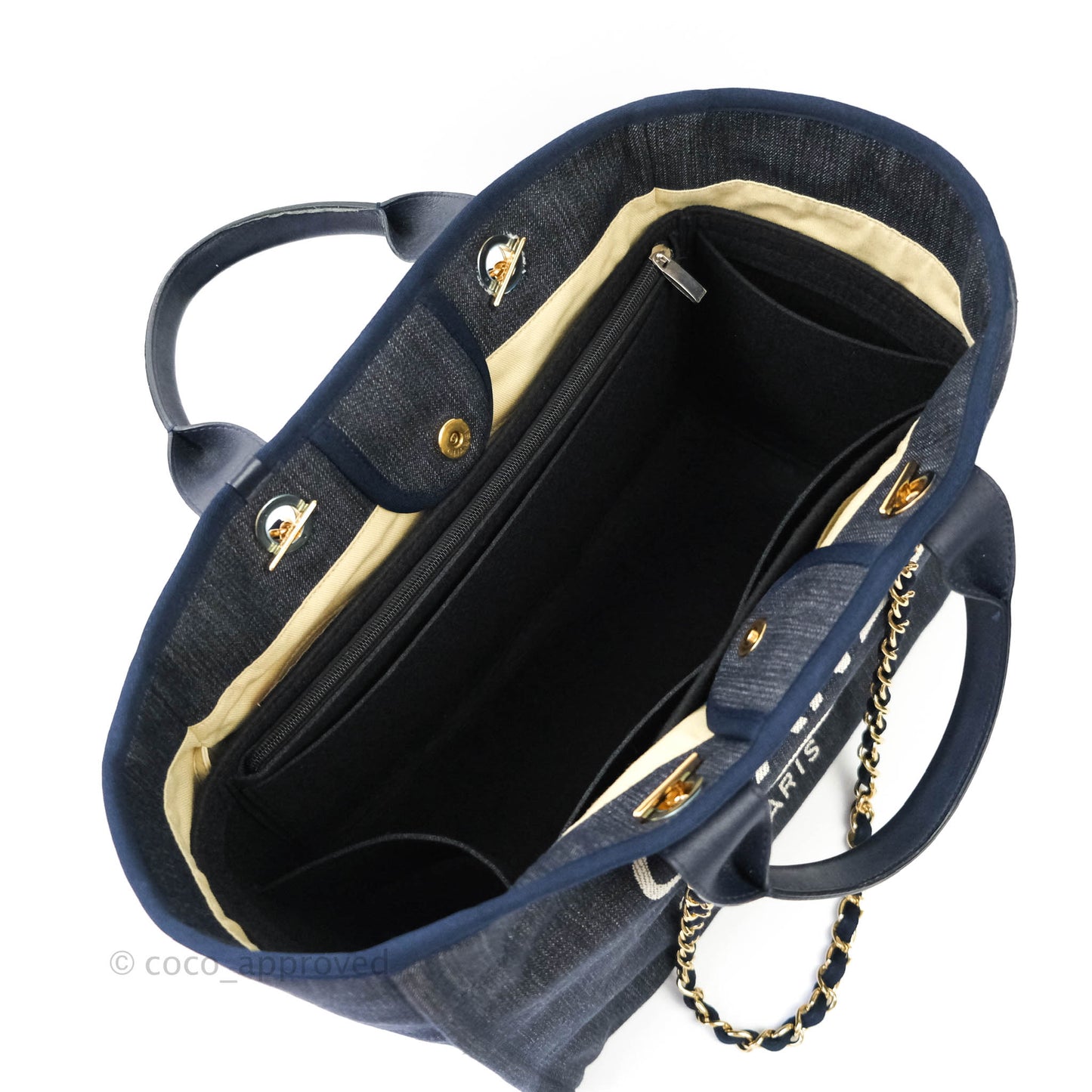 Chanel Canvas Large Deauville Tote Denim