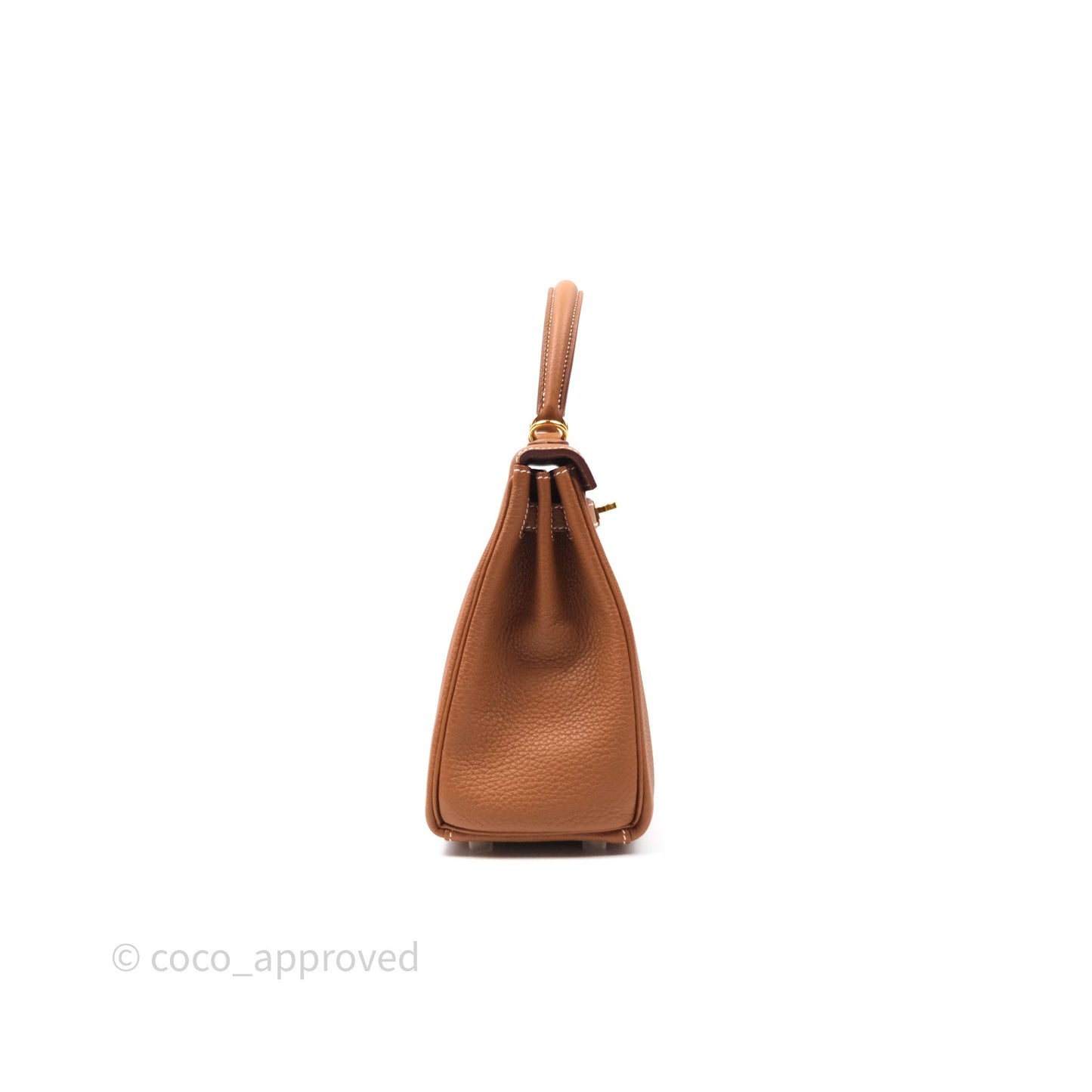 Hermès Retourne Kelly 25 Gold 37 Togo Gold Hardware