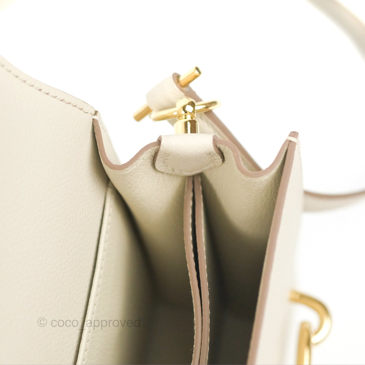Hermès Roulis Mini 18 Beton Evercolor Permabrass Hardware