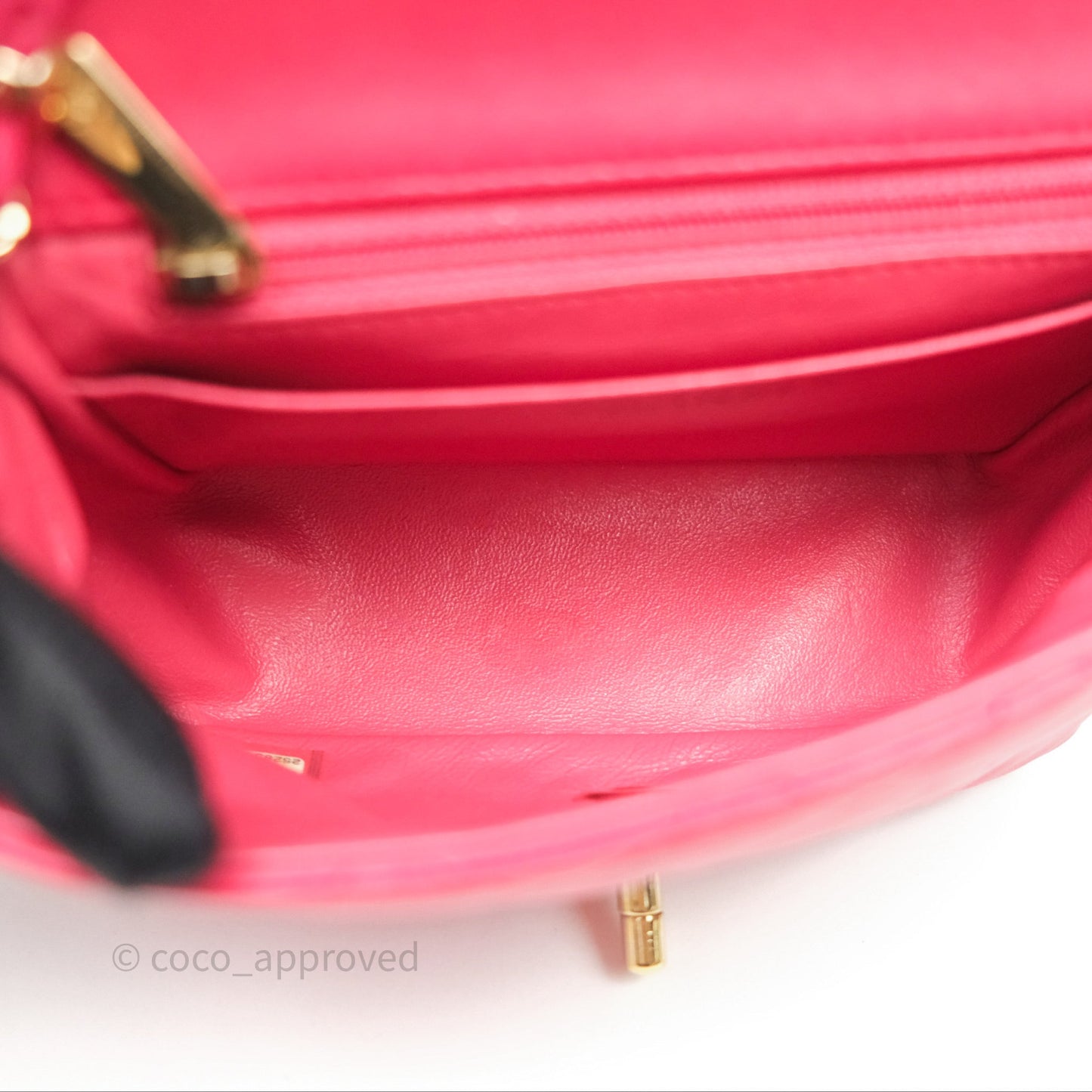 Chanel Mini Square Flap Quilted Dark Pink Lambskin Gold Hardware