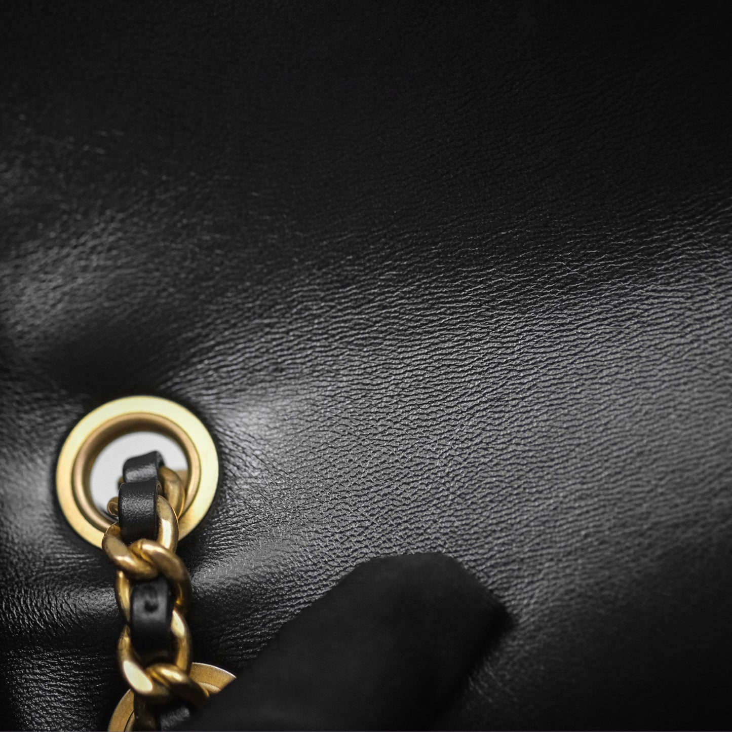 Chanel Quilted Flap Bag Black Lambskin Aged Gold Hardware 22P