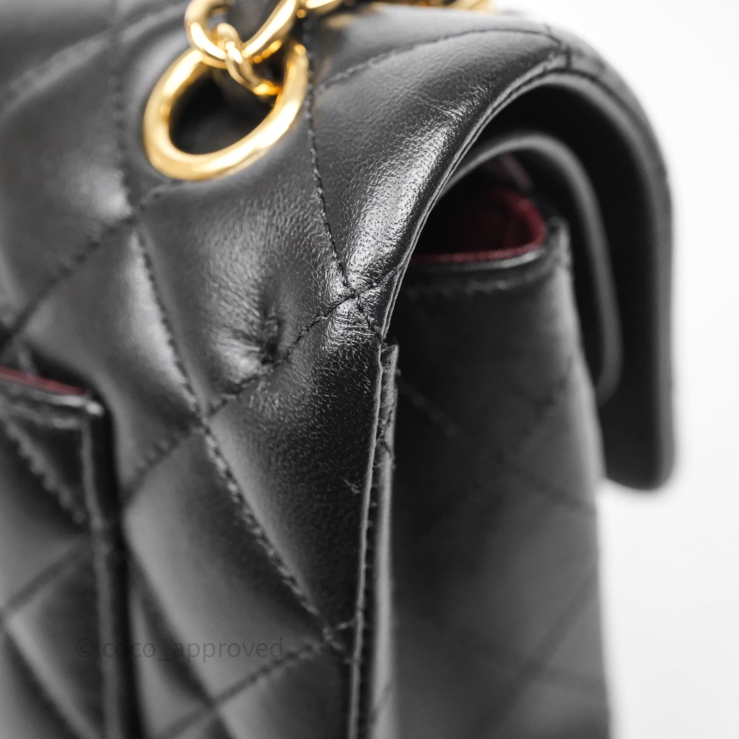 Chanel Small Classic Flap Quilted Black Lambskin Gold Hardware