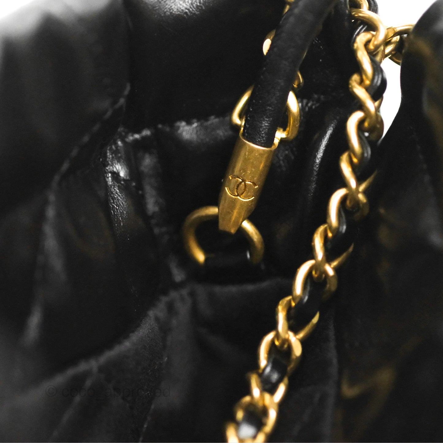 Chanel 22 Mini Bag Black Crumpled Calfskin