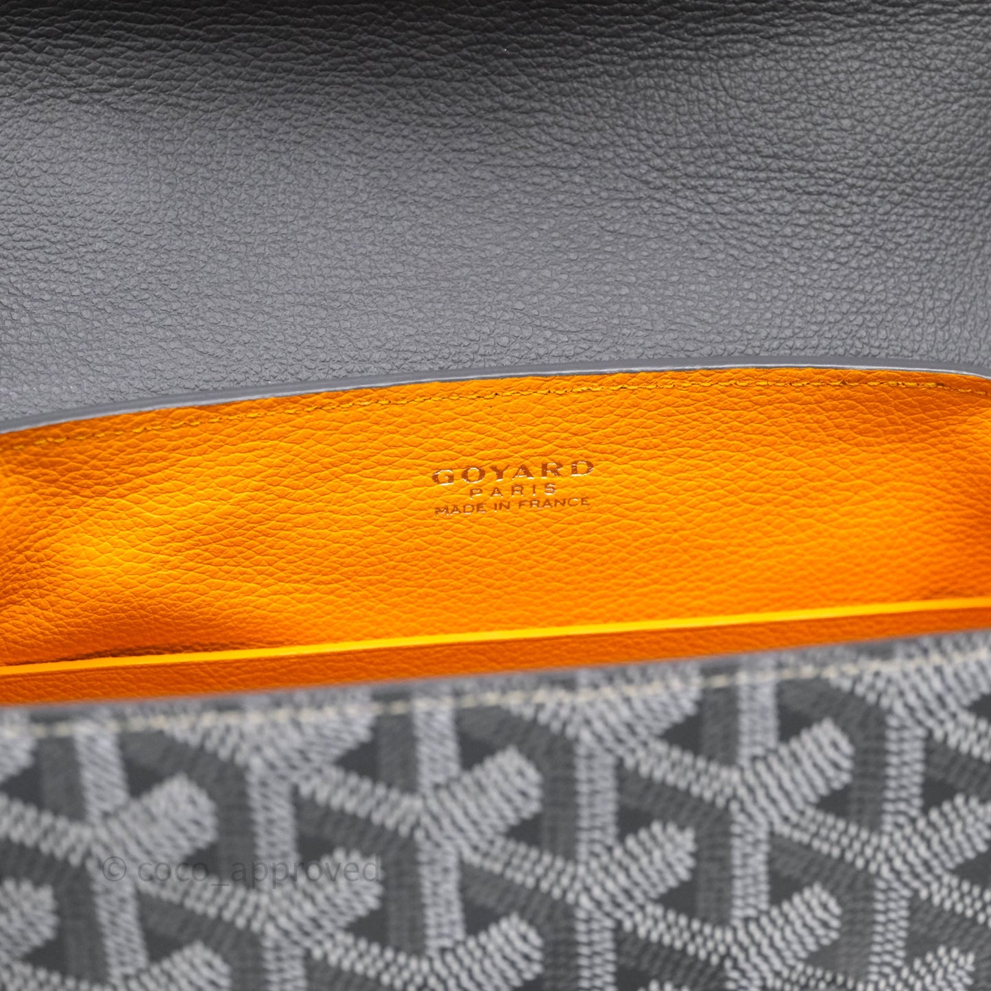 Goyard Saïgon Mini Bag Chevroches Calfskin Grey Silver Hardware