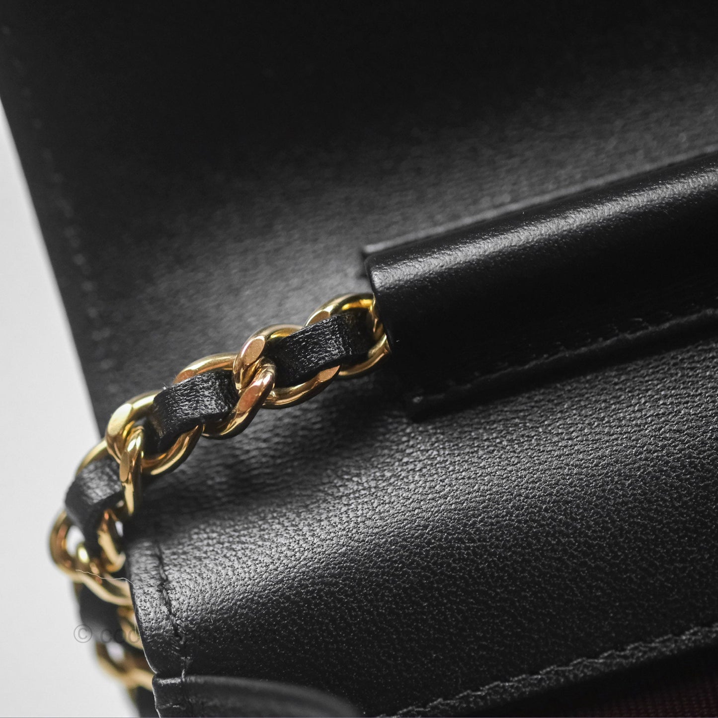 Chanel Quilted Classic WOC Black Lambskin Gold Hardware
