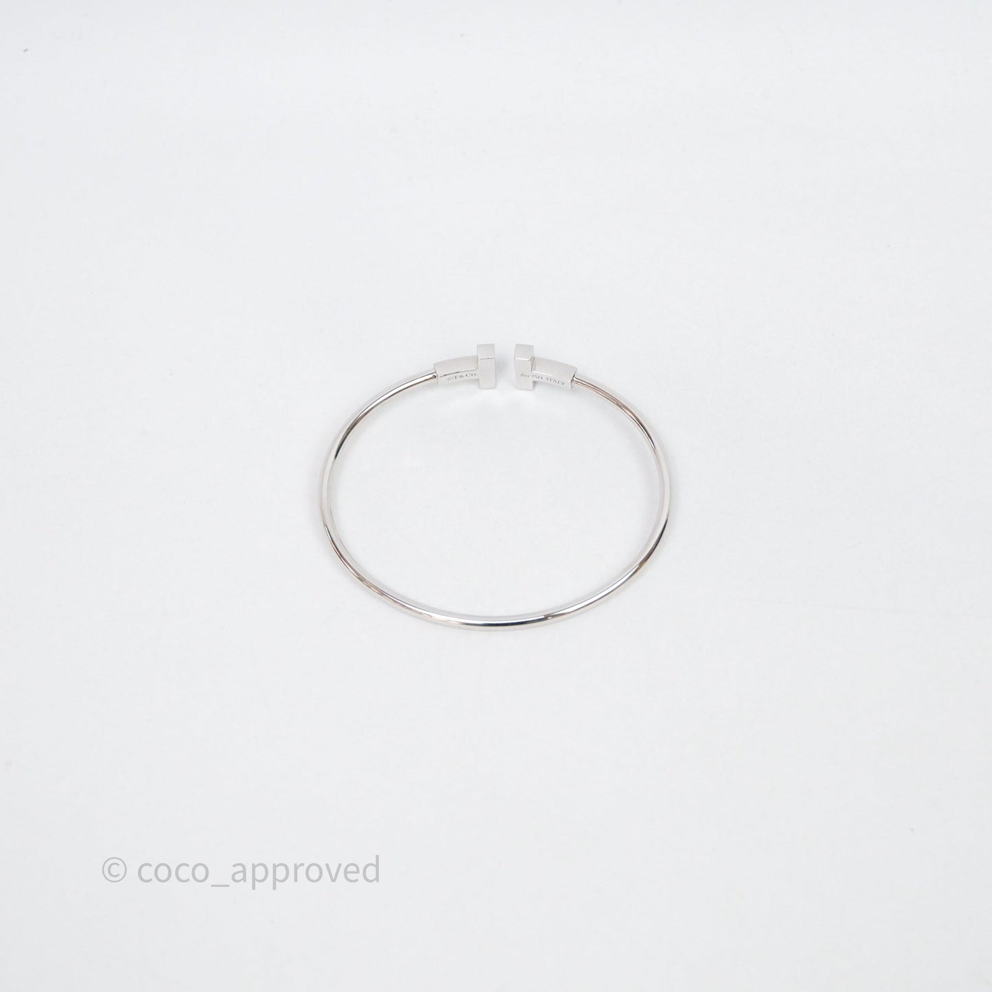 Tiffany & Co Tiffany T Wire Bracelet in White Gold with Turquoise and Diamonds 18k