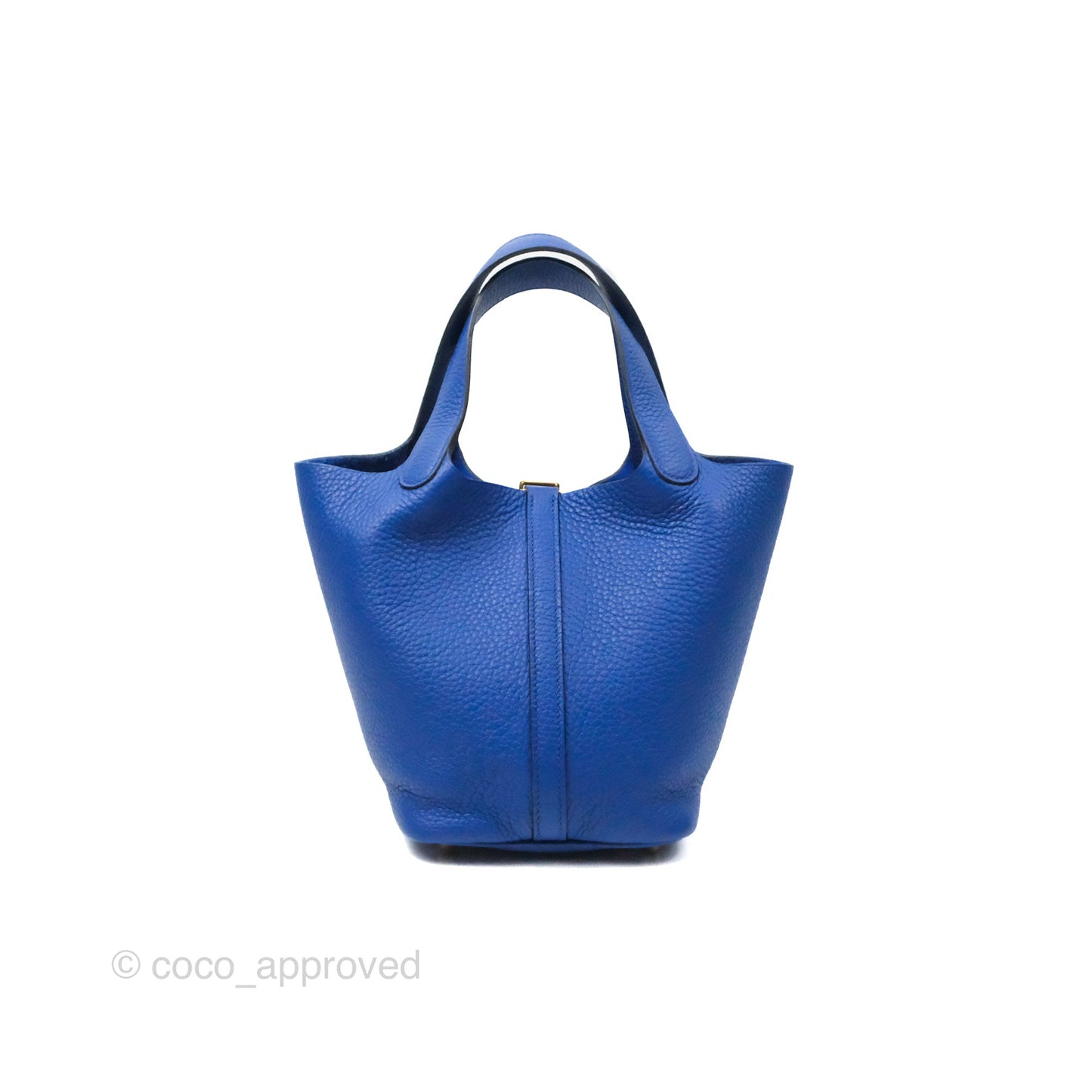 Hermès Picotin 18 Bleu Royal Clemence Gold Hardware