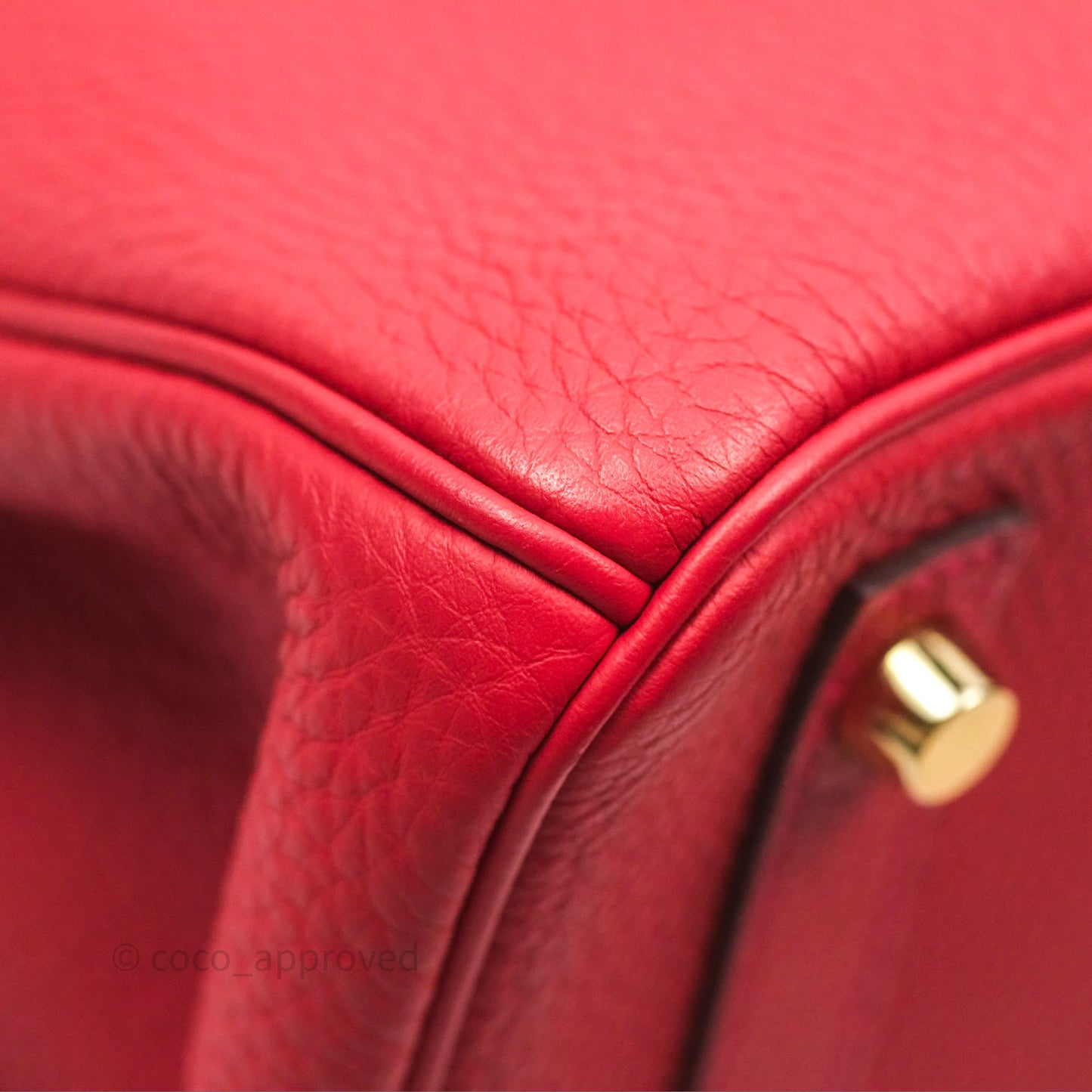 Hermès Birkin 30 Retourne Geranium D5 Togo Gold Hardware