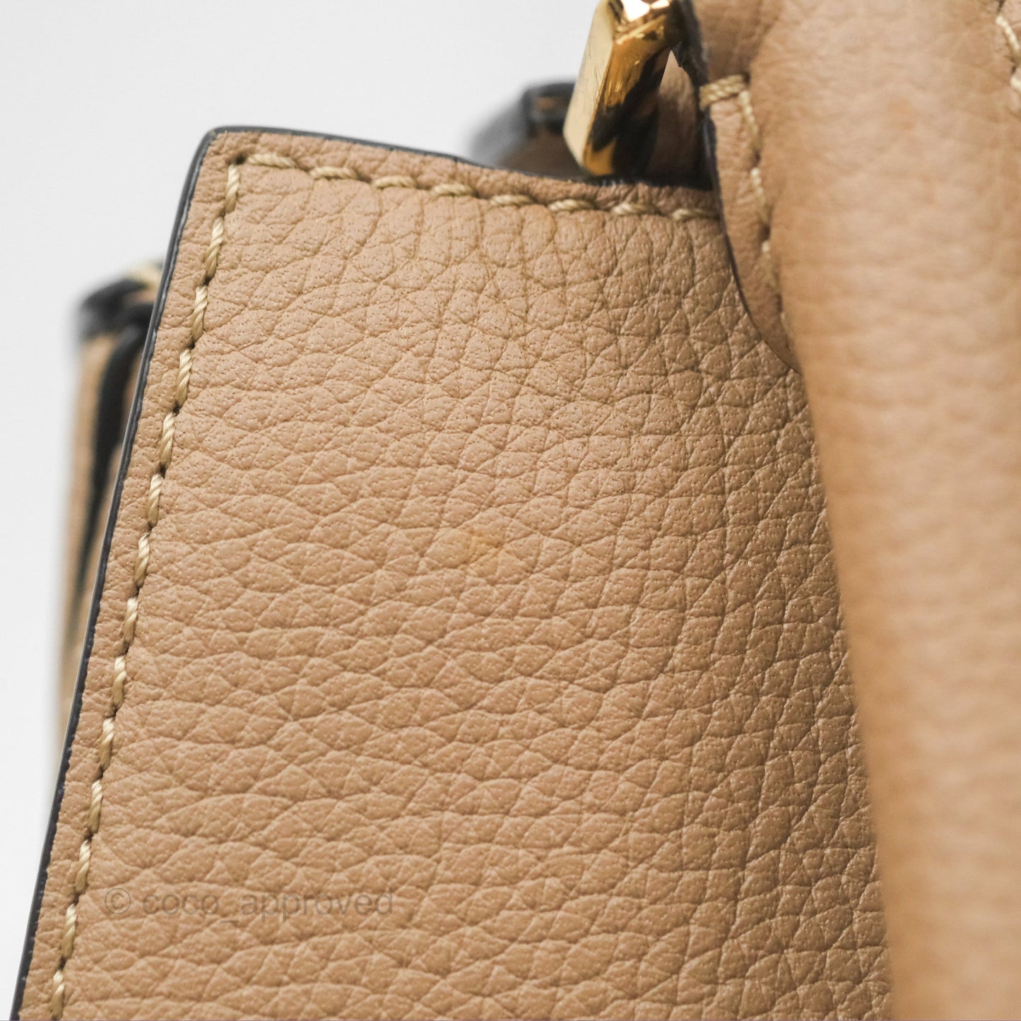 Loewe Mini Puzzle Bag Sand Calfskin Gold Hardware