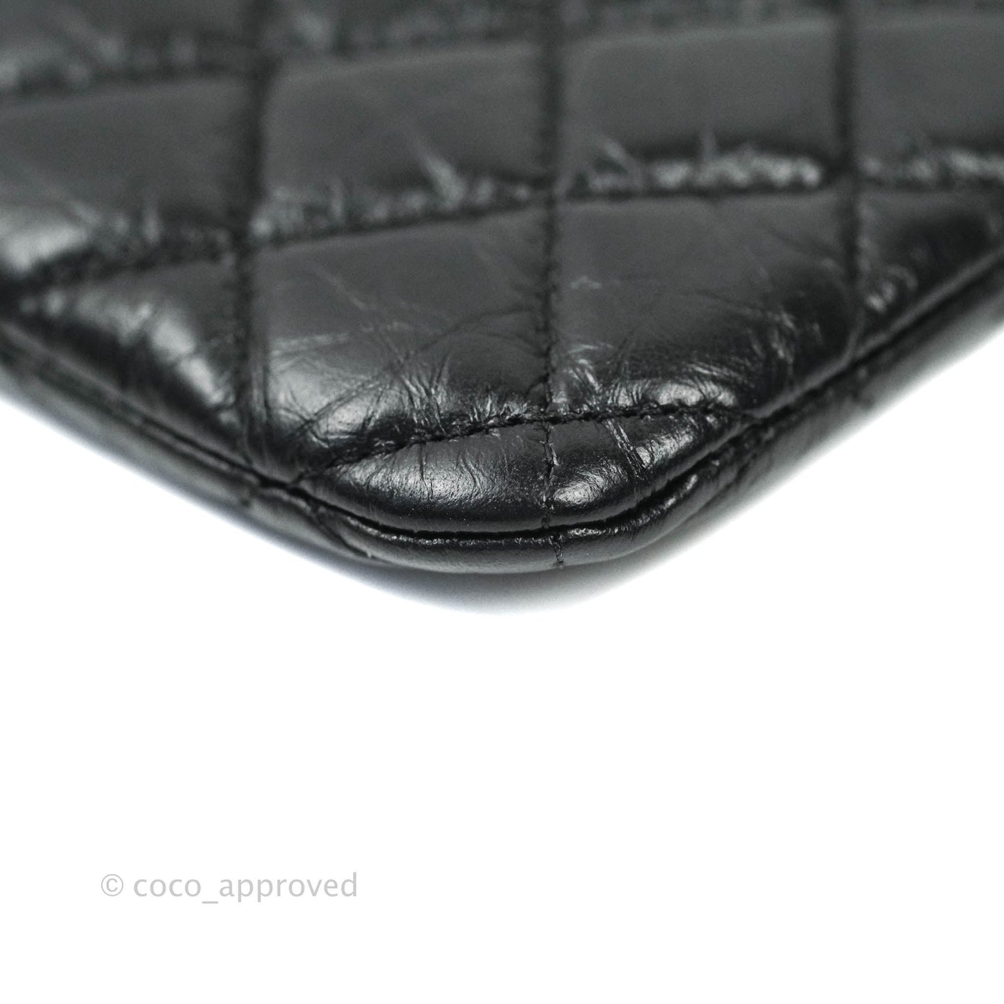 Chanel Quilted Small Reissue O Case Black Aged Calfskin So Black