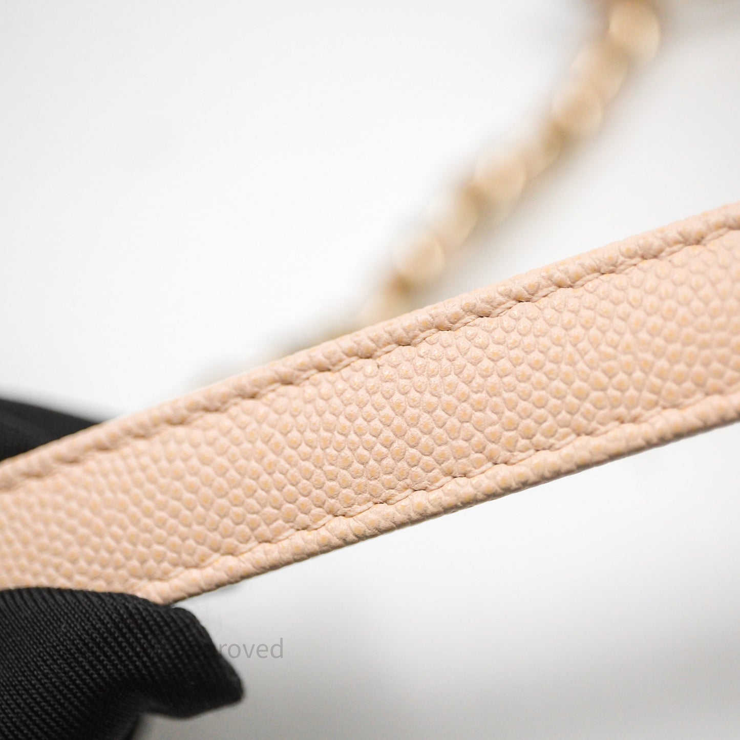 Chanel Small Like The Wallet Flap Quilted Light Beige Pink Caviar Gold Hardware 22C