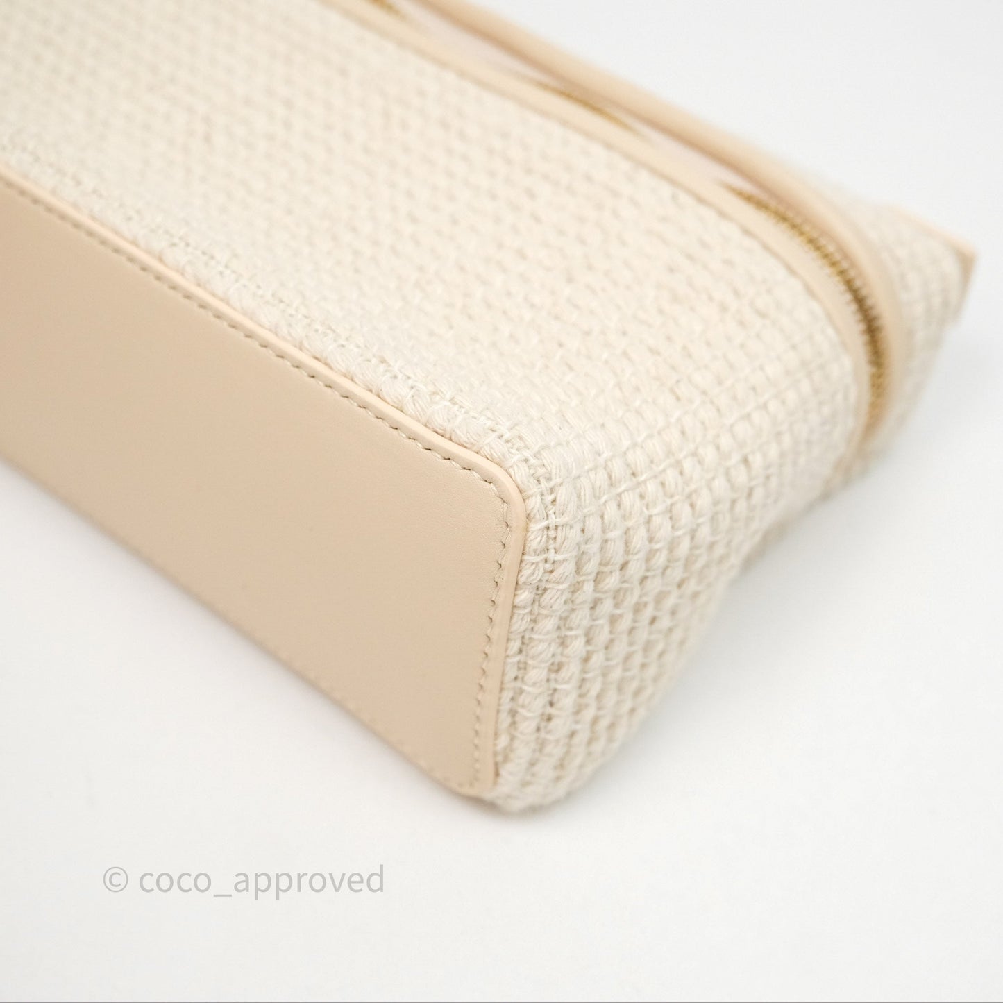 Loro Piana Extra Pocket L19 Beige Cotton-Linen Gold Hardware