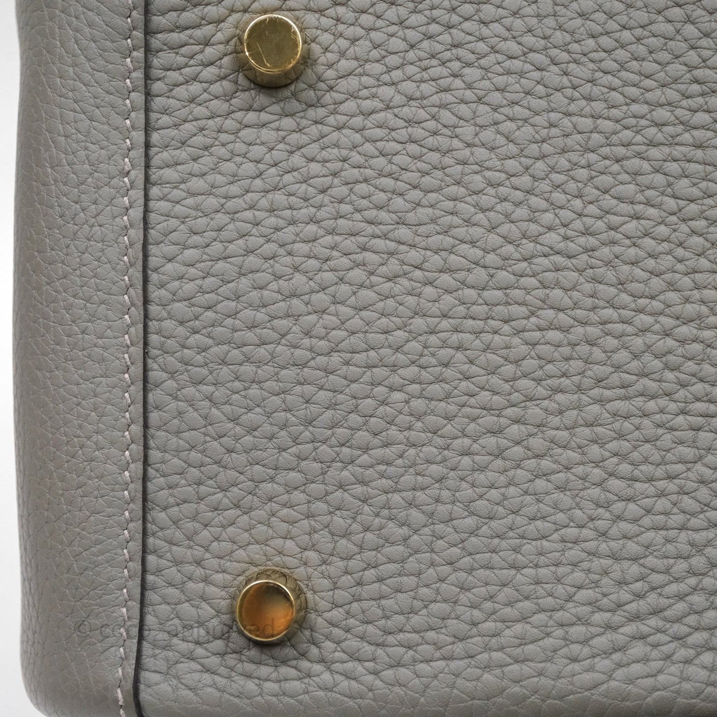 Hermès Lindy 26 Taurillion Clemence Gris Meyer 0L Gold Hardware