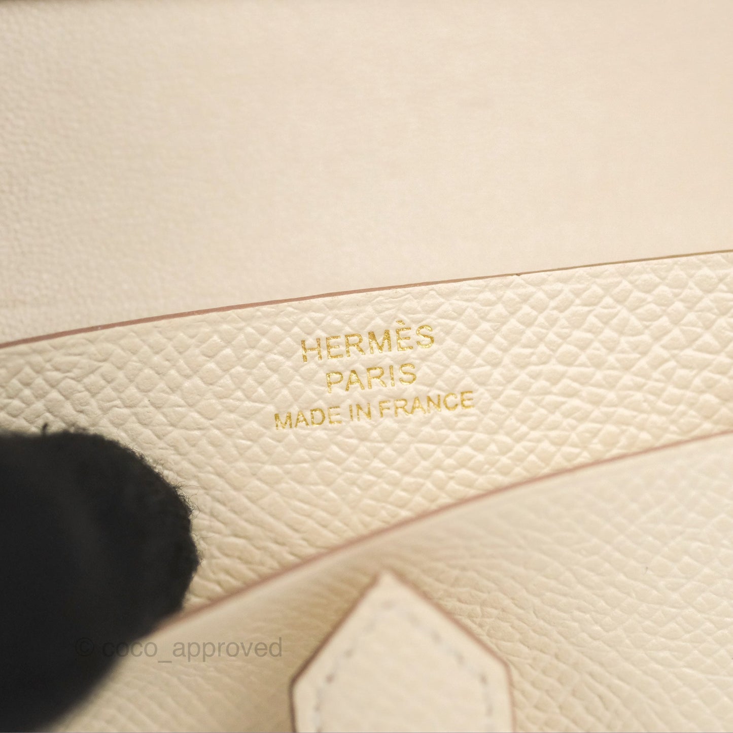 Hermès  Bearn Card Holder Nata Epsom Rose Gold Hardware