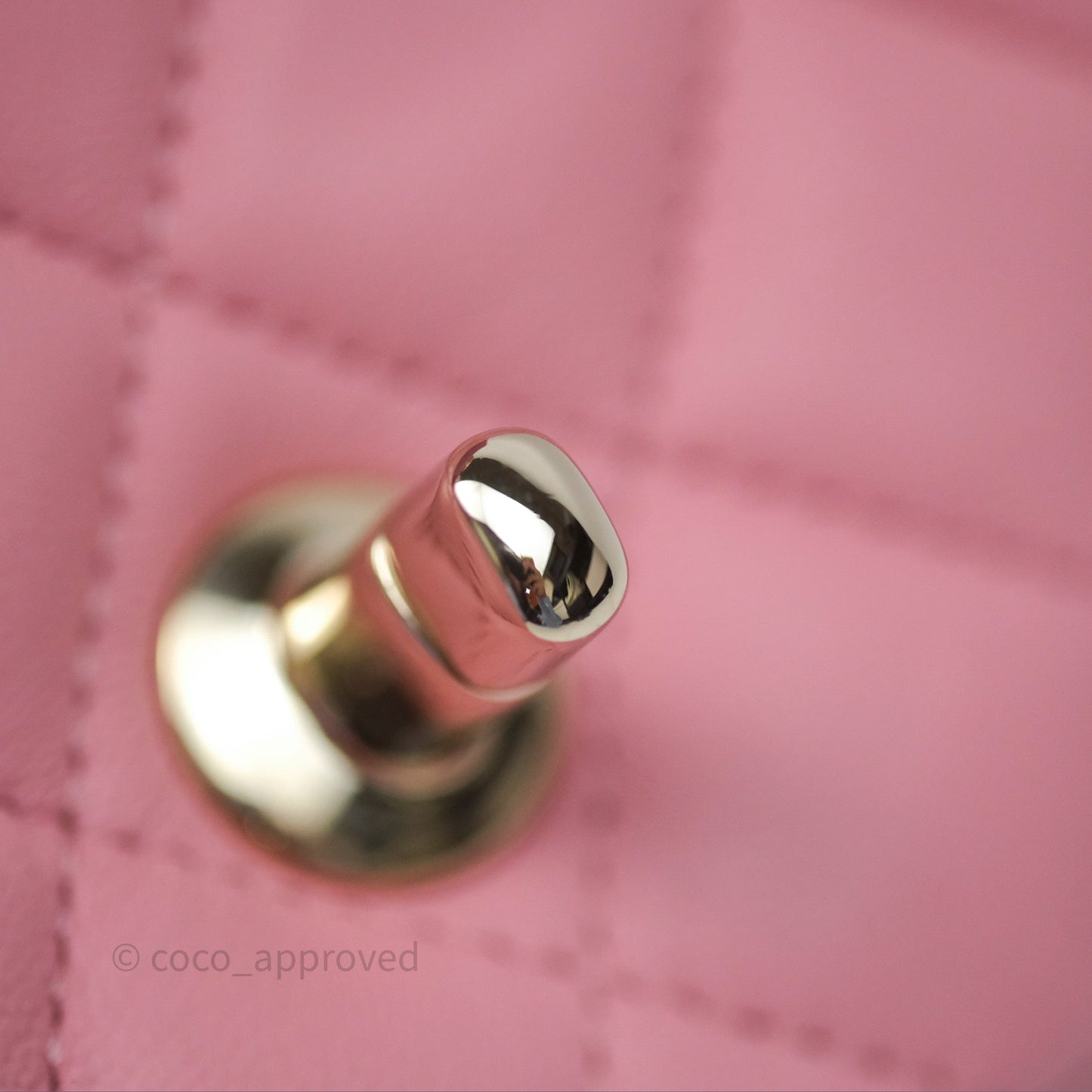 Chanel Mini Square Flap Quilted Pink Lambskin Gold Hardware