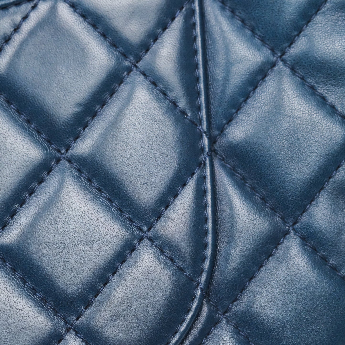 Chanel Reissue 227 Quilted Navy Lambskin Ruthenium Hardware