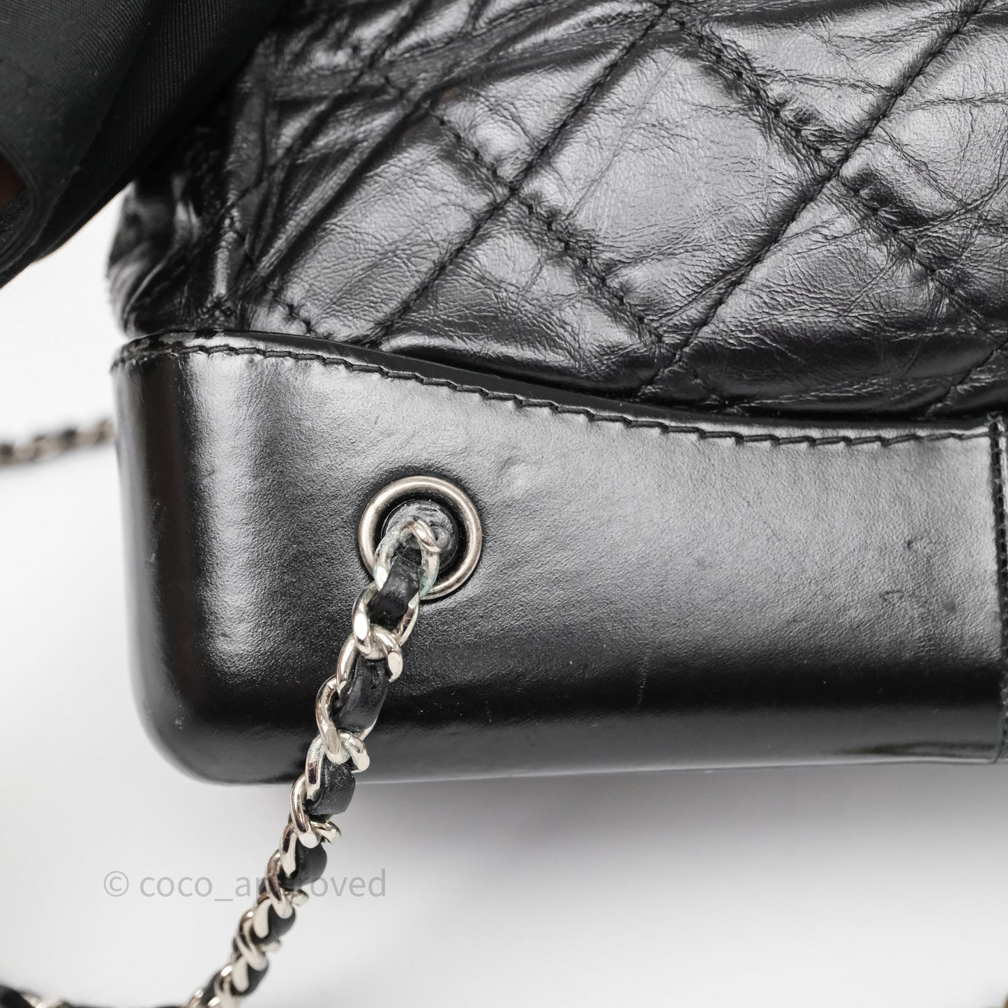Chanel Small Gabrielle Backpack Black Aged Calfskin