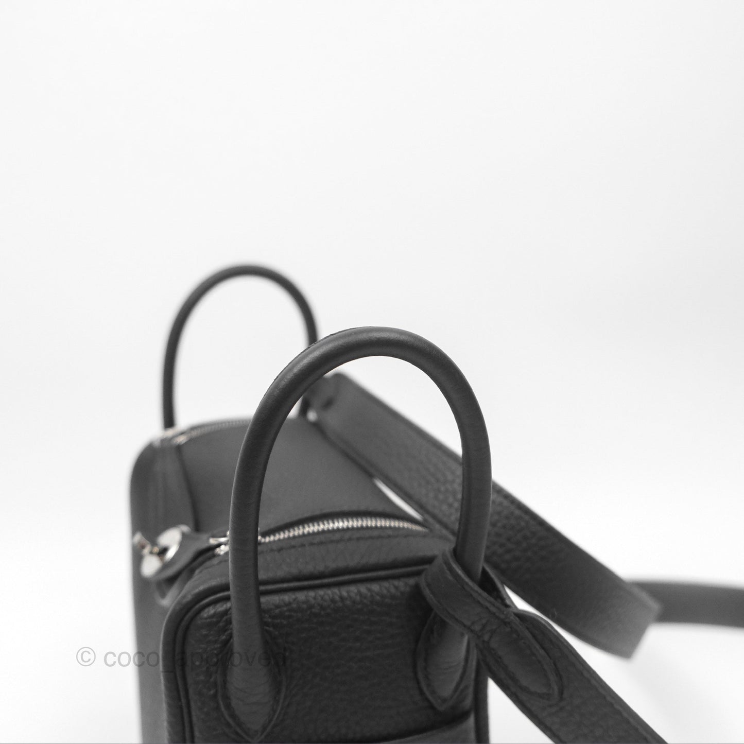 Hermès Mini Lindy 20 Noir 89 Clemence Palladium Hardware