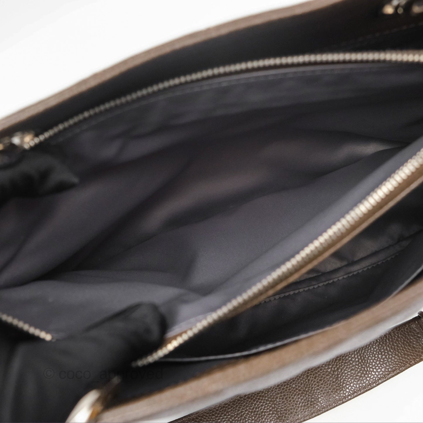 Chanel GST Chocolate Brown Caviar Silver Hardware