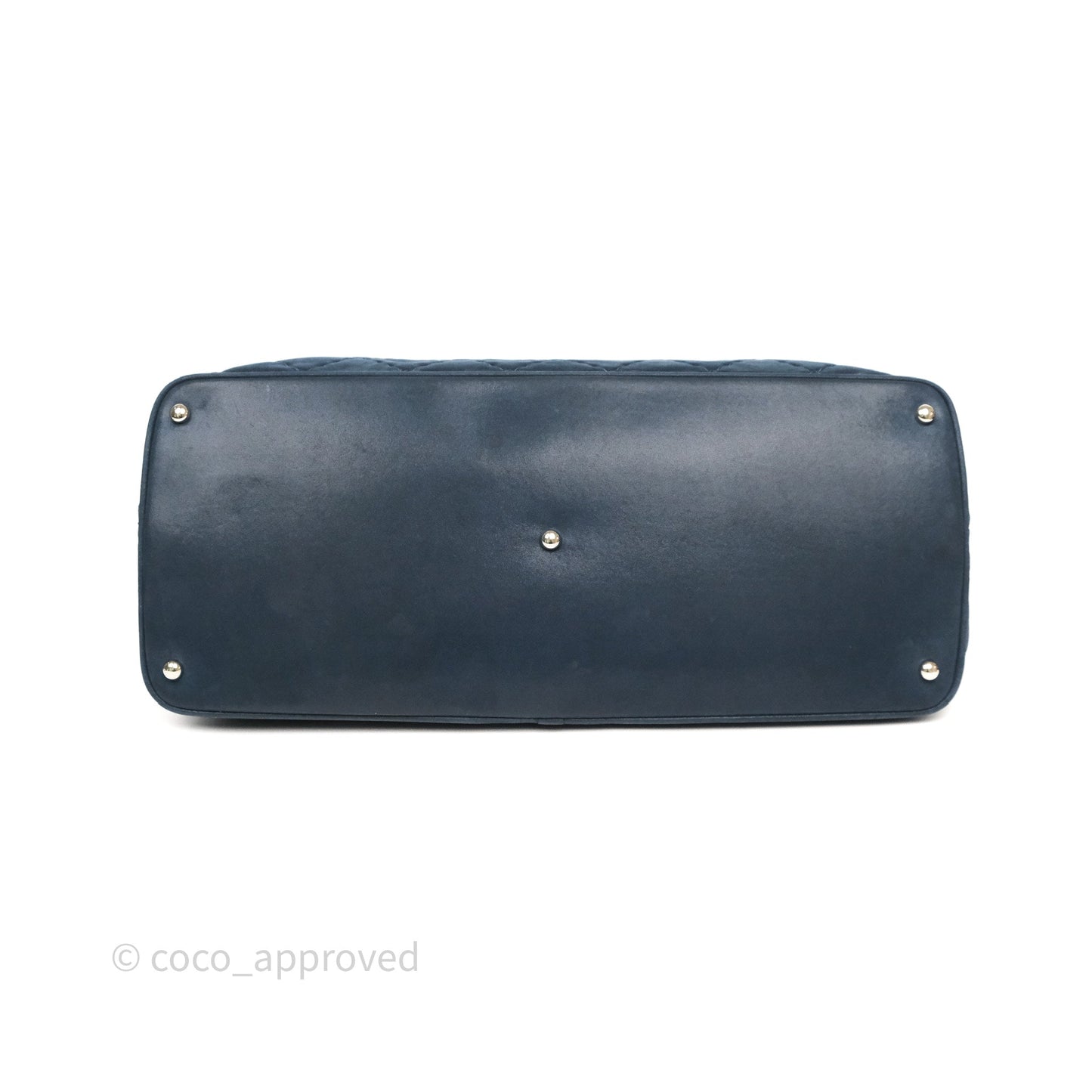Chanel Small Sea Hit Tote Navy Iridescent Calfskin Silver Hardware